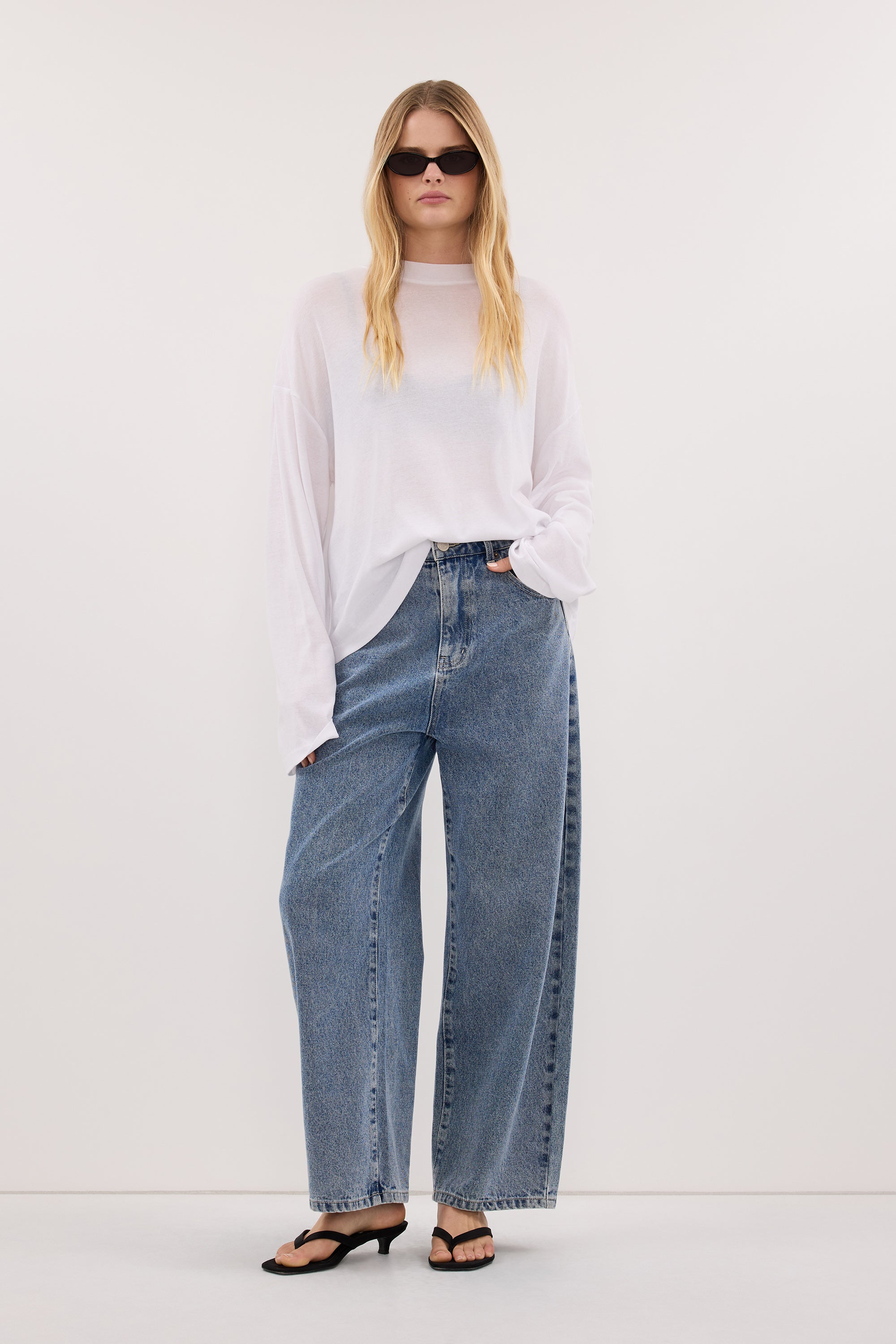 FRANK MID BLUE RELAXED JEAN
