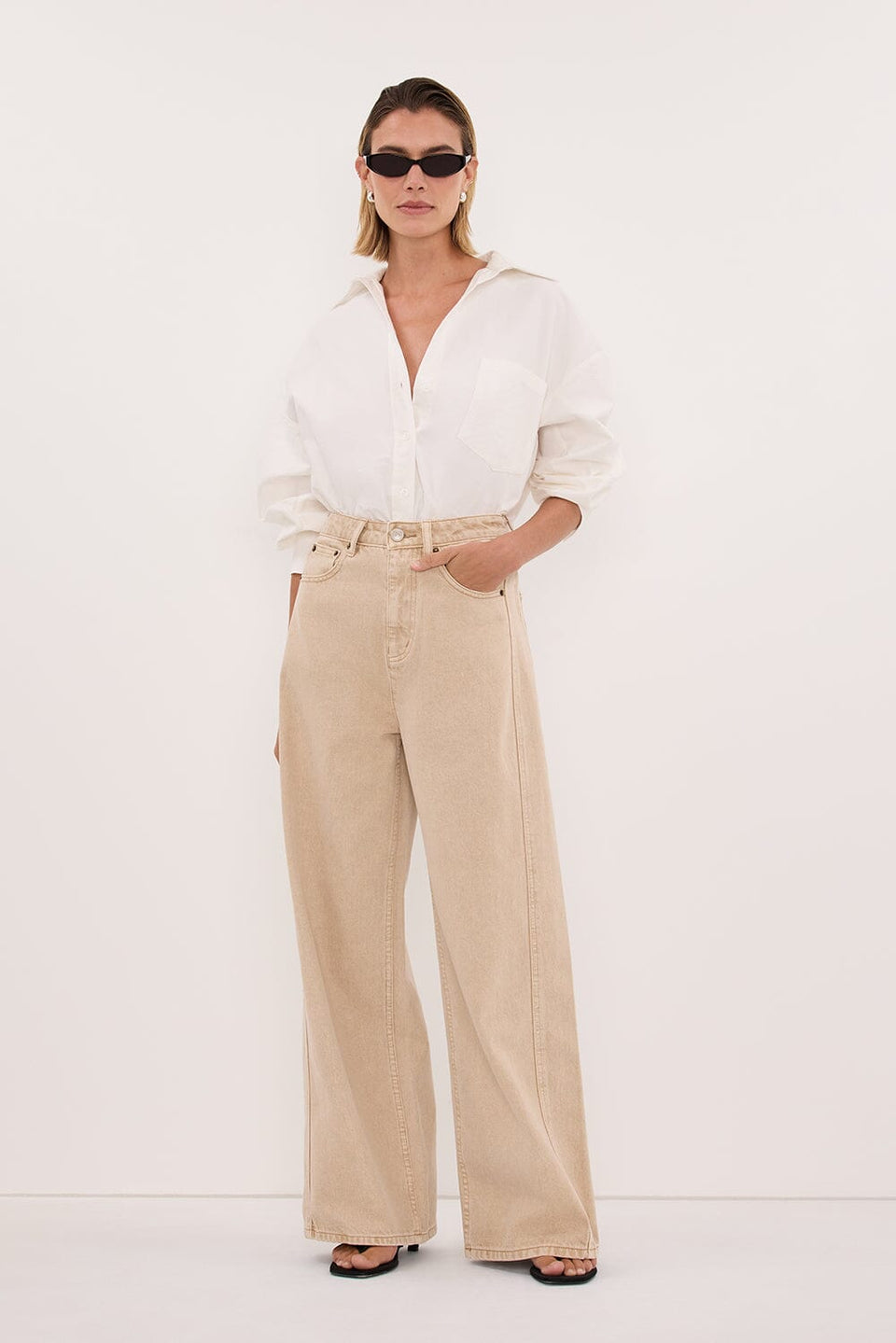 DREW BUFF WIDE LEG DENIM JEAN Clothing DISSH Boutiques 4 BUFF 