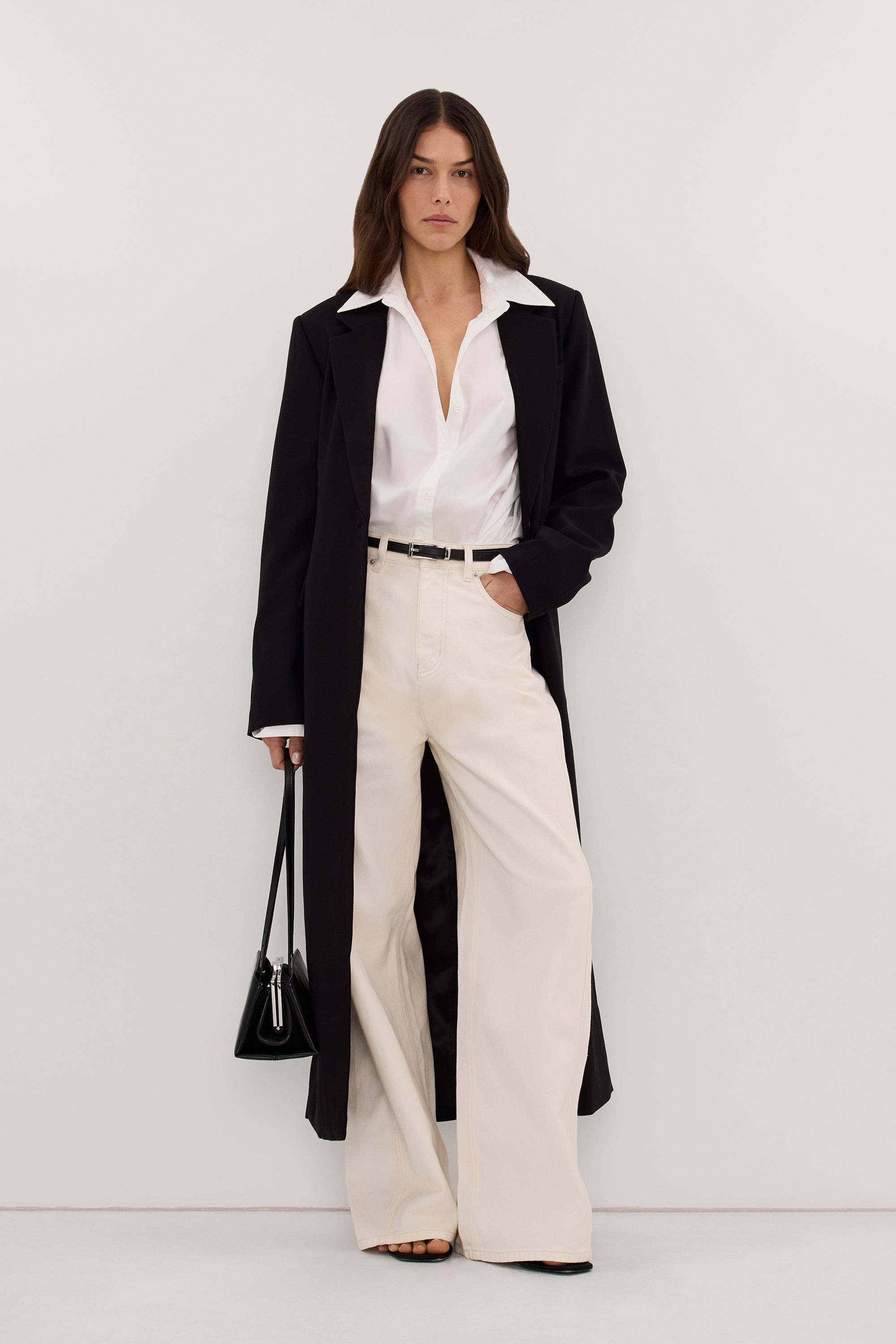 DREW CREAM WIDE LEG DENIM JEAN