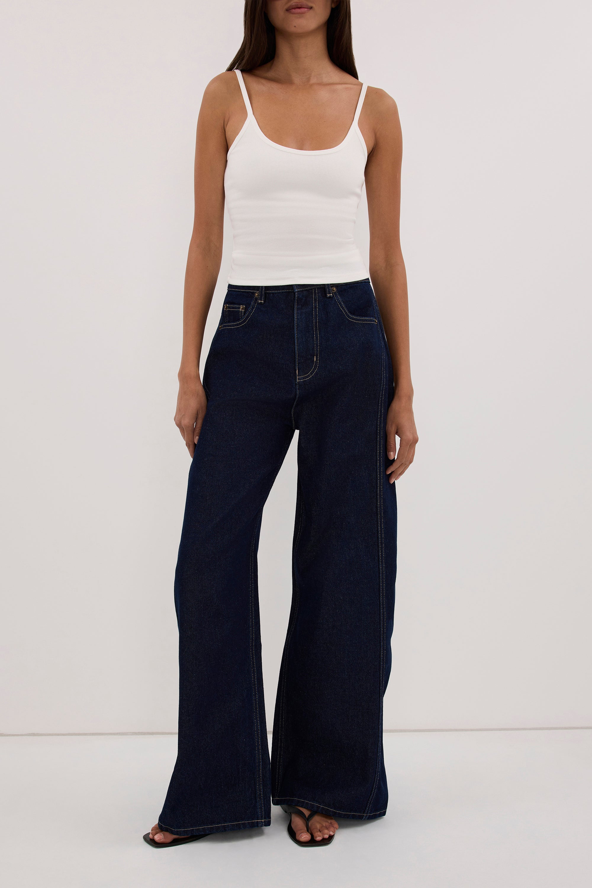 DREW INDIGO WIDE LEG DENIM JEAN