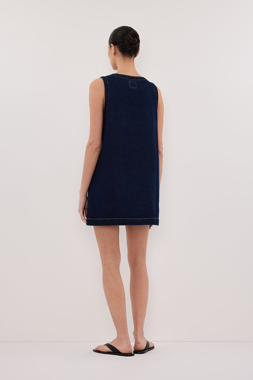 SHERI INDIGO DENIM MINI DRESS Clothing DISSH Boutiques 