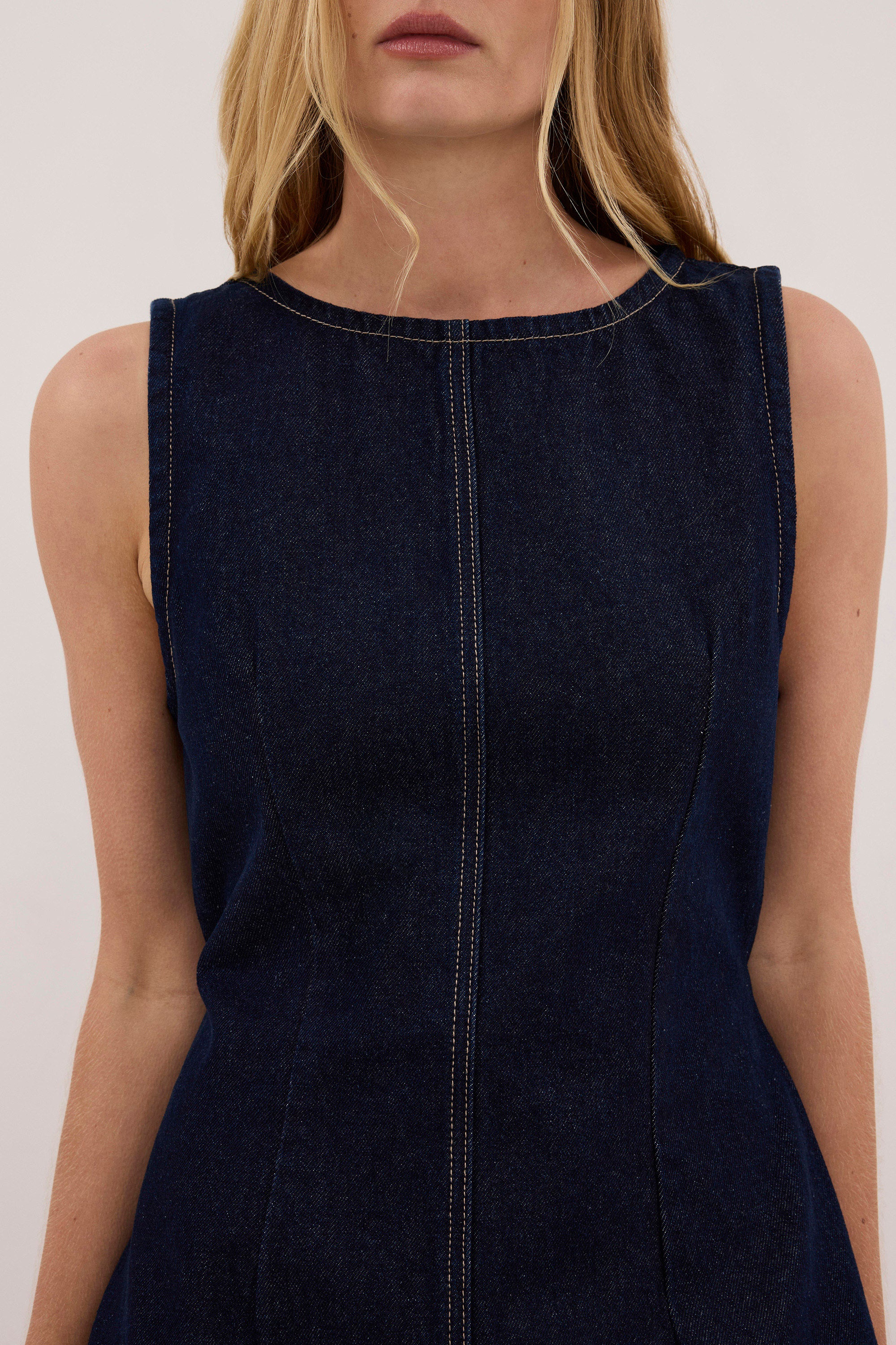 MARILYN INDIGO DENIM MINI DRESS