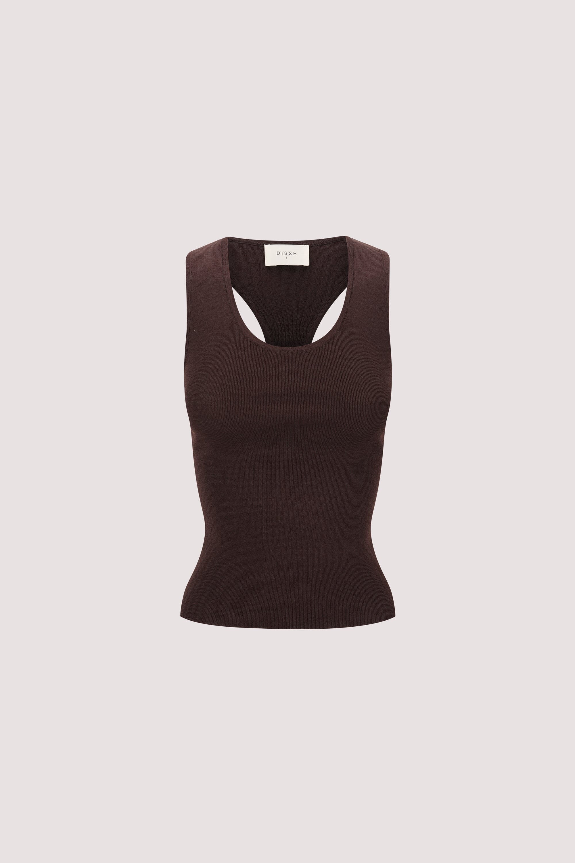 DEVIN BITTER CHOC RACER KNIT TANK