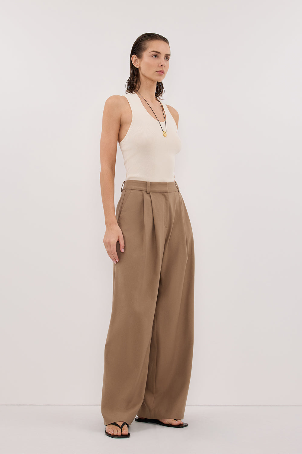 DEVIN CREAM RACER KNIT TANK Clothing DISSH Boutiques 
