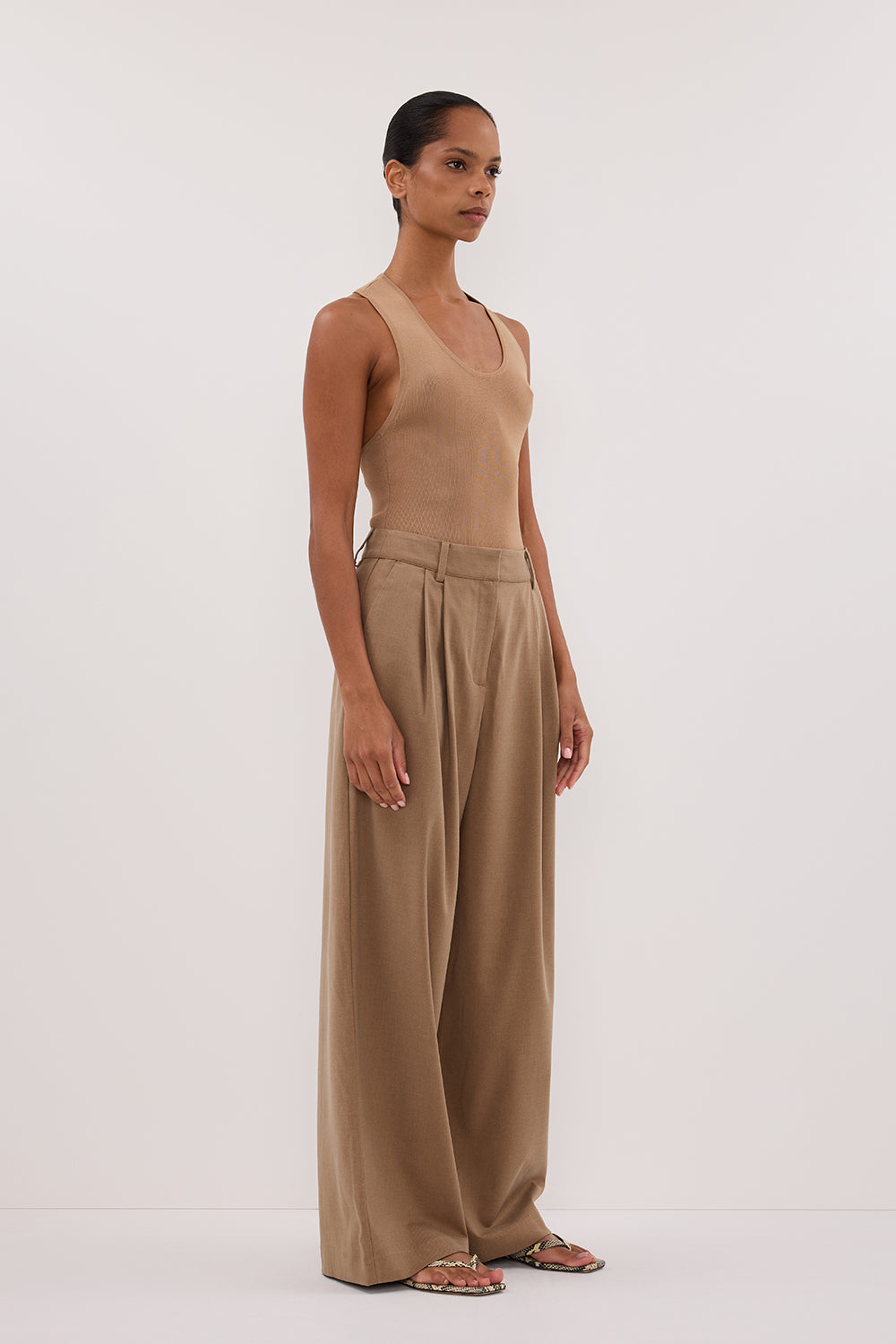 DEVIN TAN RACER KNIT TANK Clothing DISSH Boutiques 