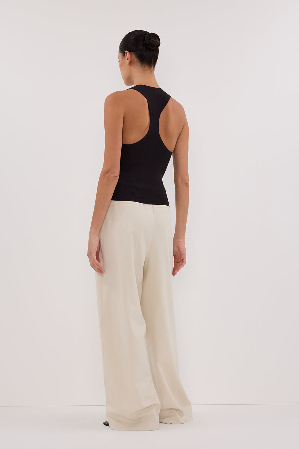 DEVIN WASHED BLACK RACER KNIT TANK Clothing DISSH Boutiques 