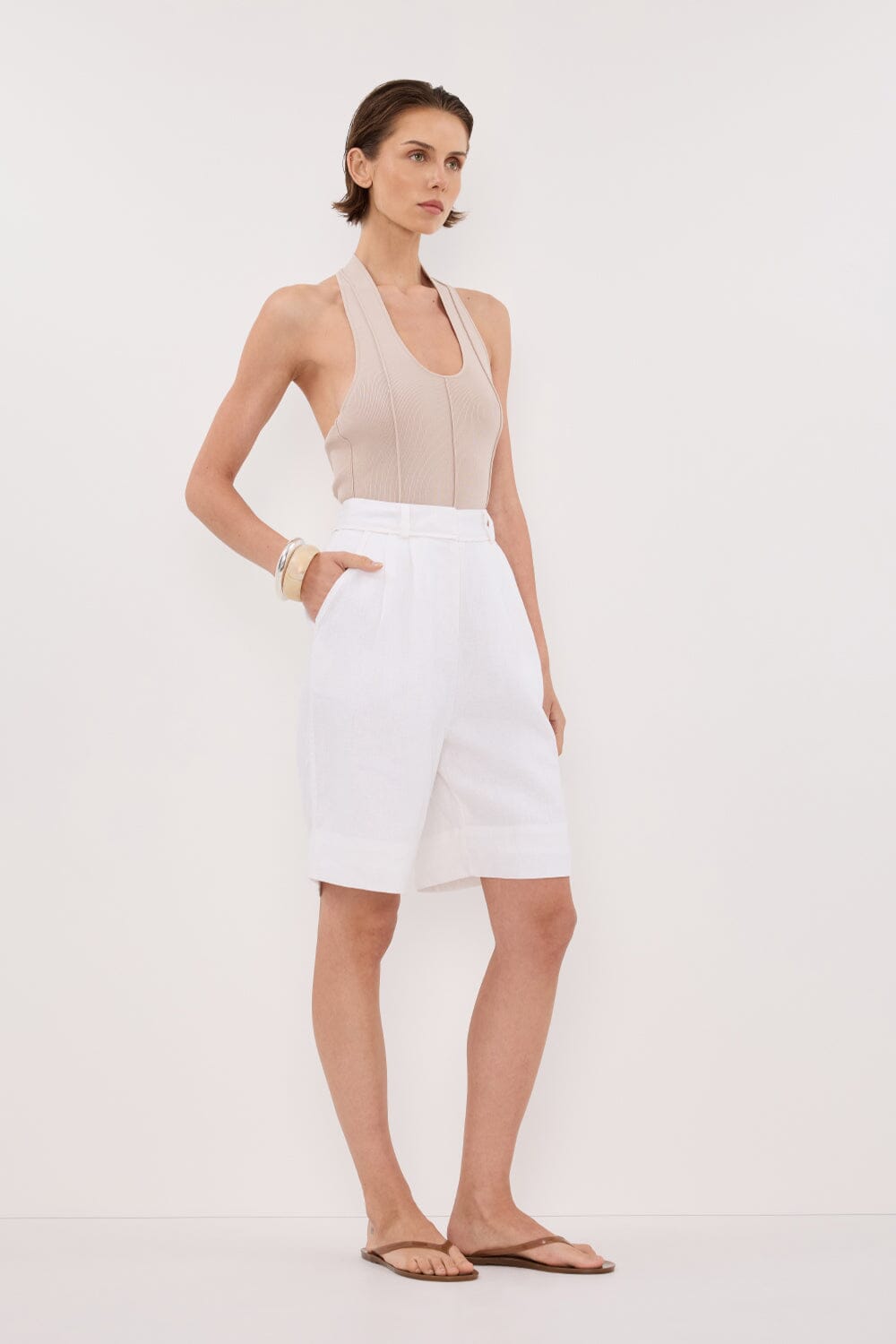 LISS STONE HALTER KNIT TOP Clothing DISSH Boutiques 