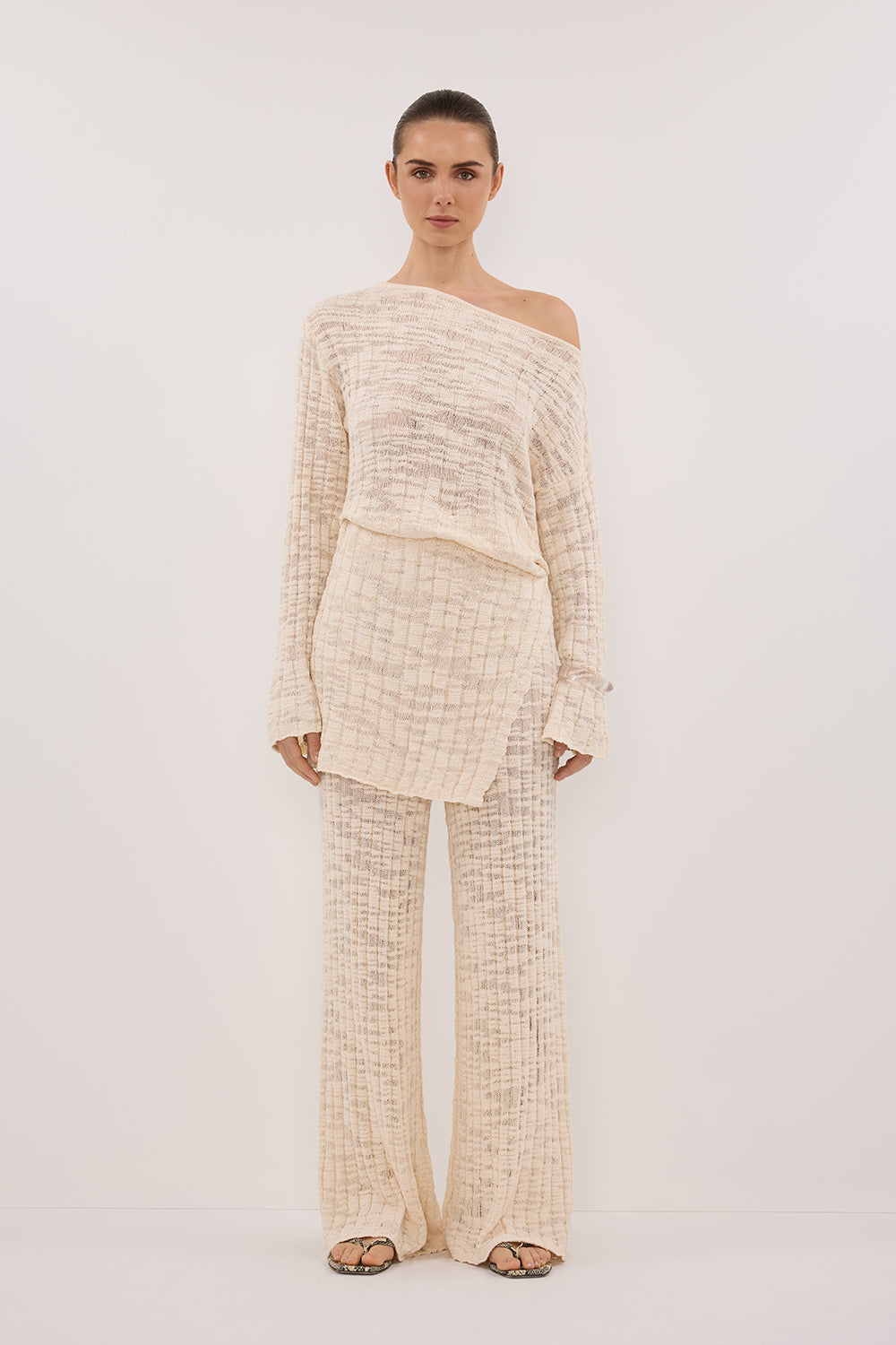CIA NATURAL LONG SLEEVE KNIT TOP Clothing DISSH Boutiques 