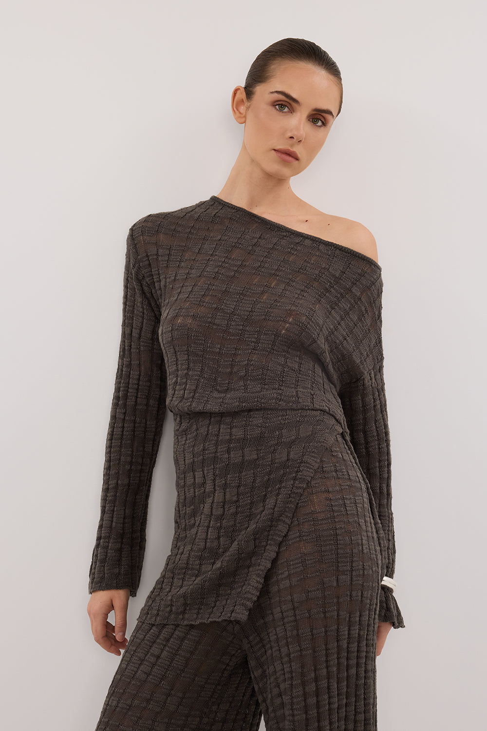 CIA PETROL LONG SLEEVE KNIT TOP Clothing DISSH Boutiques XXS PETROL 