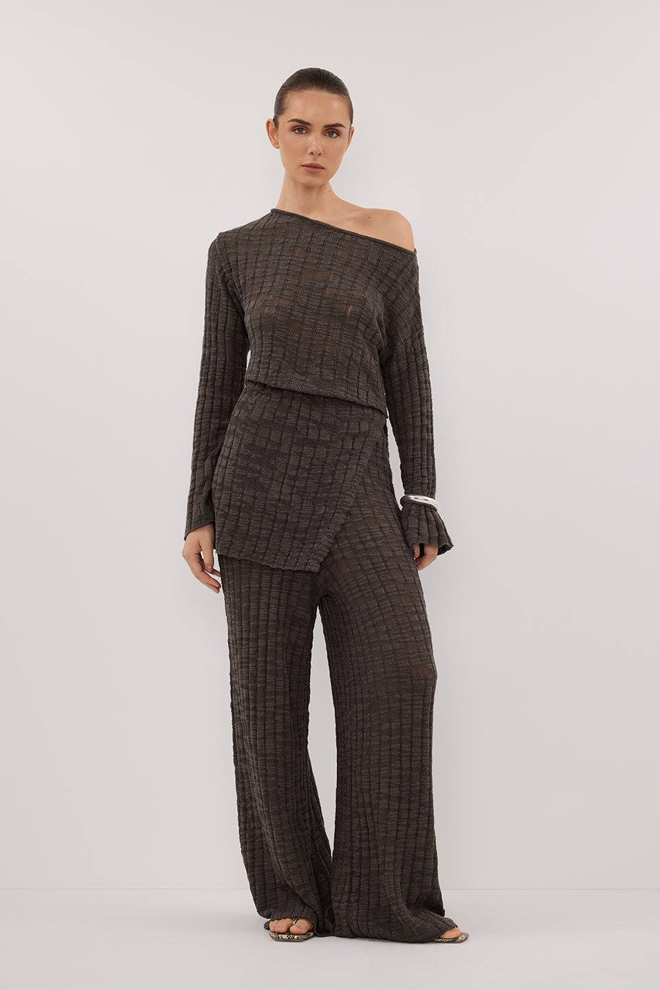 CIA PETROL LONG SLEEVE KNIT TOP Clothing DISSH Boutiques 