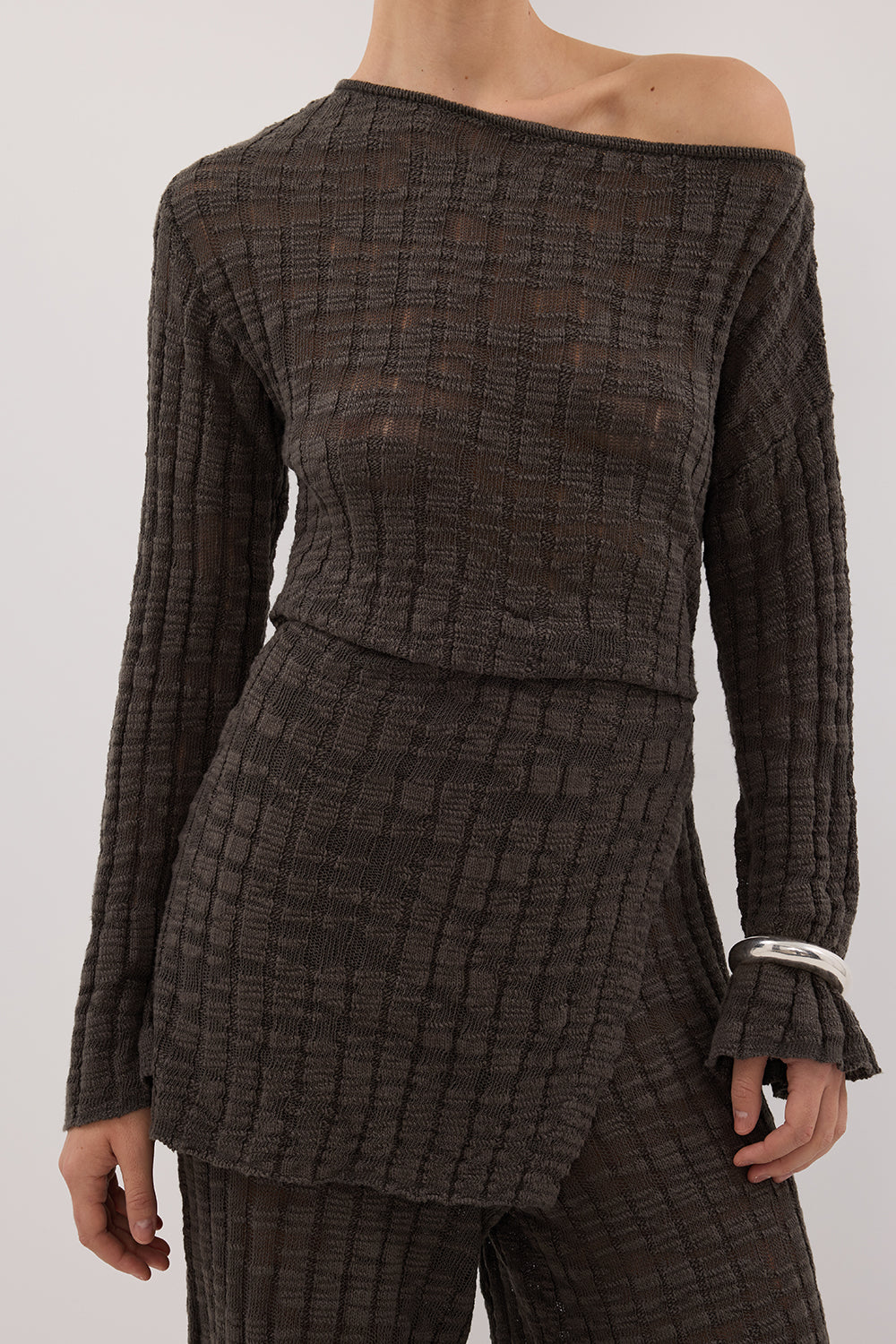 CIA PETROL LONG SLEEVE KNIT TOP Clothing DISSH Boutiques 