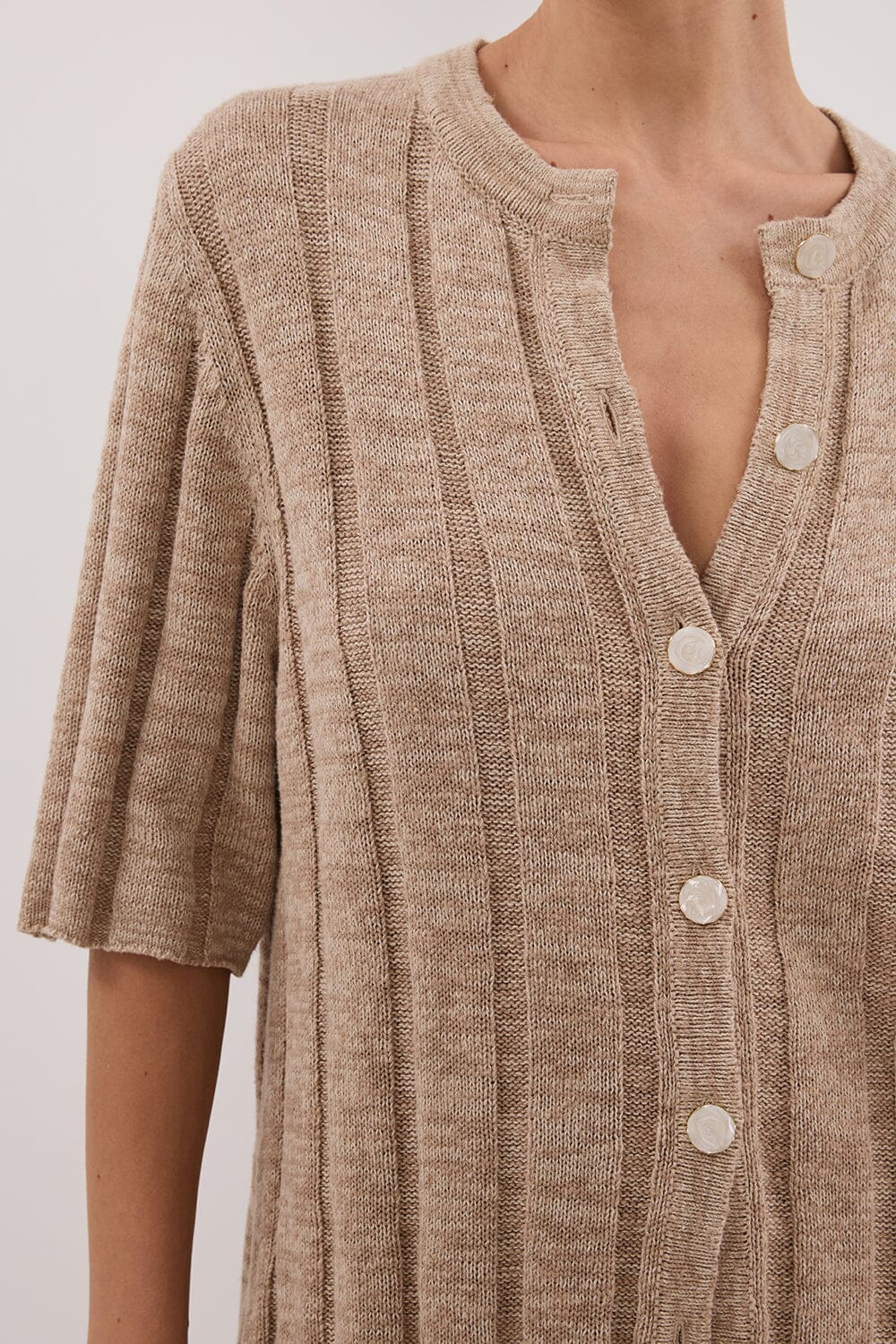 JAZZ NATURAL BUTTON KNIT SHIRT Clothing DISSH Boutiques 