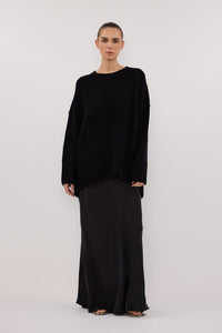 CICI BLACK LONGLINE JUMPER