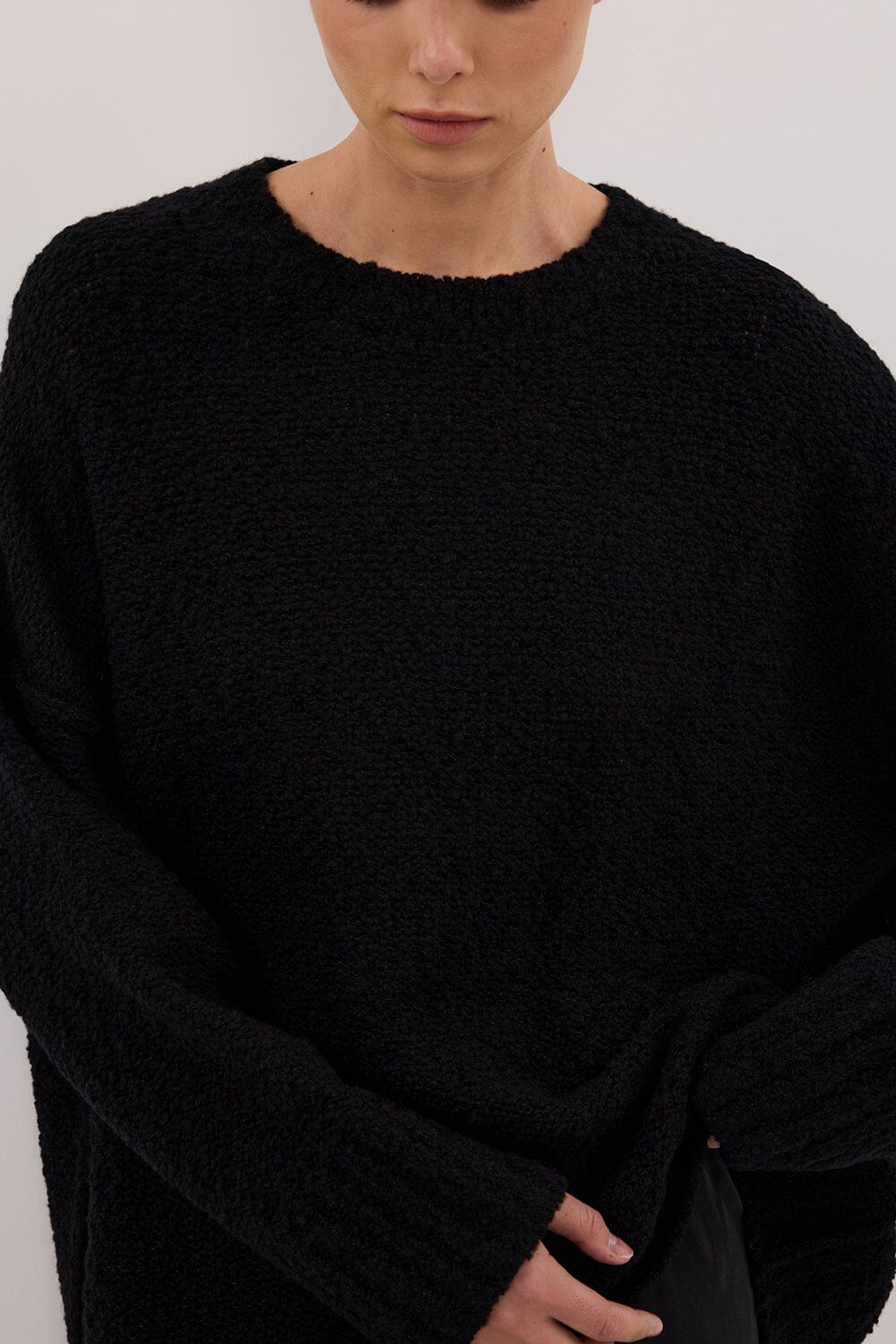CICI BLACK LONGLINE JUMPER Clothing DISSH Boutiques 