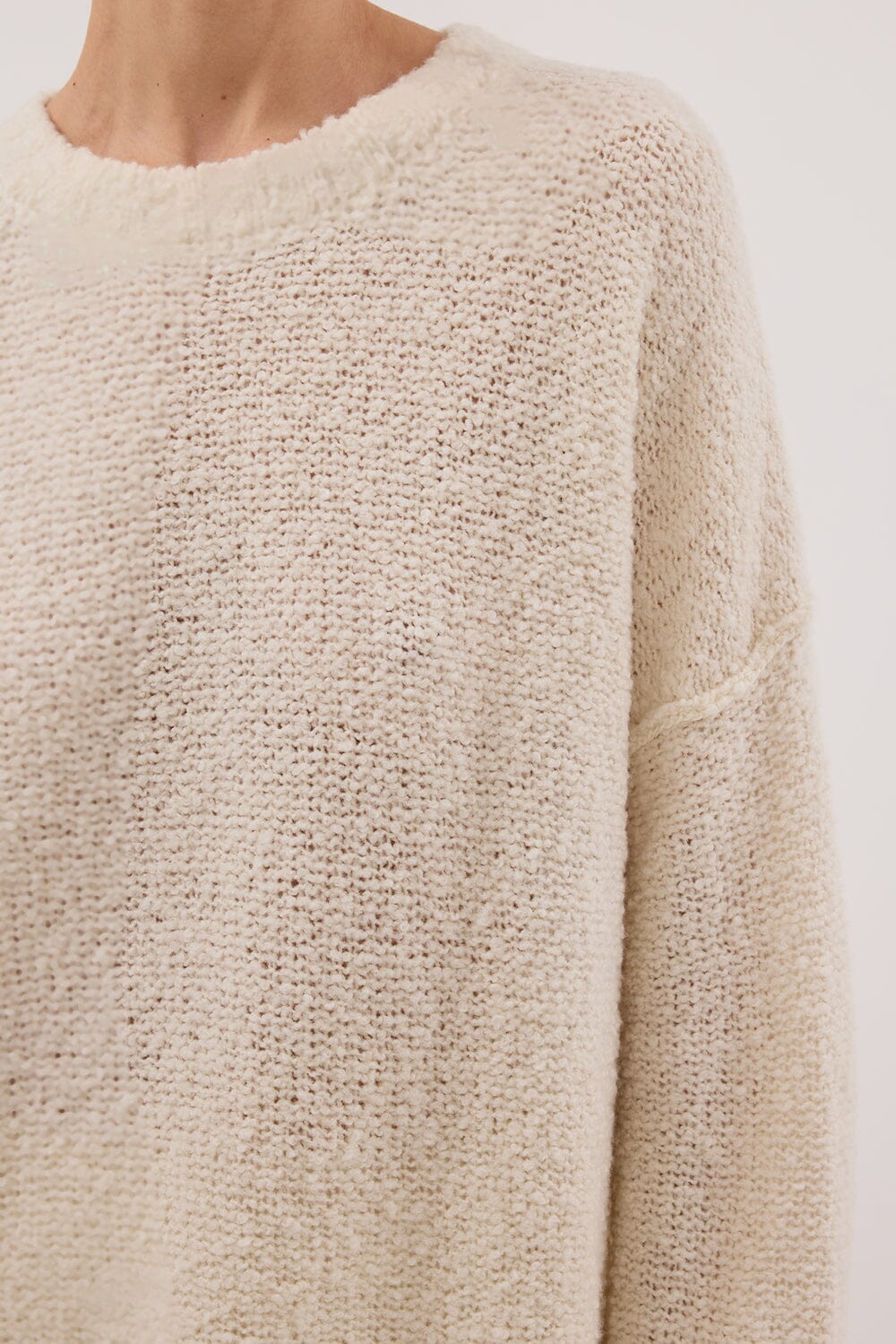 CICI CREAM LONGLINE JUMPER Clothing DISSH Boutiques 