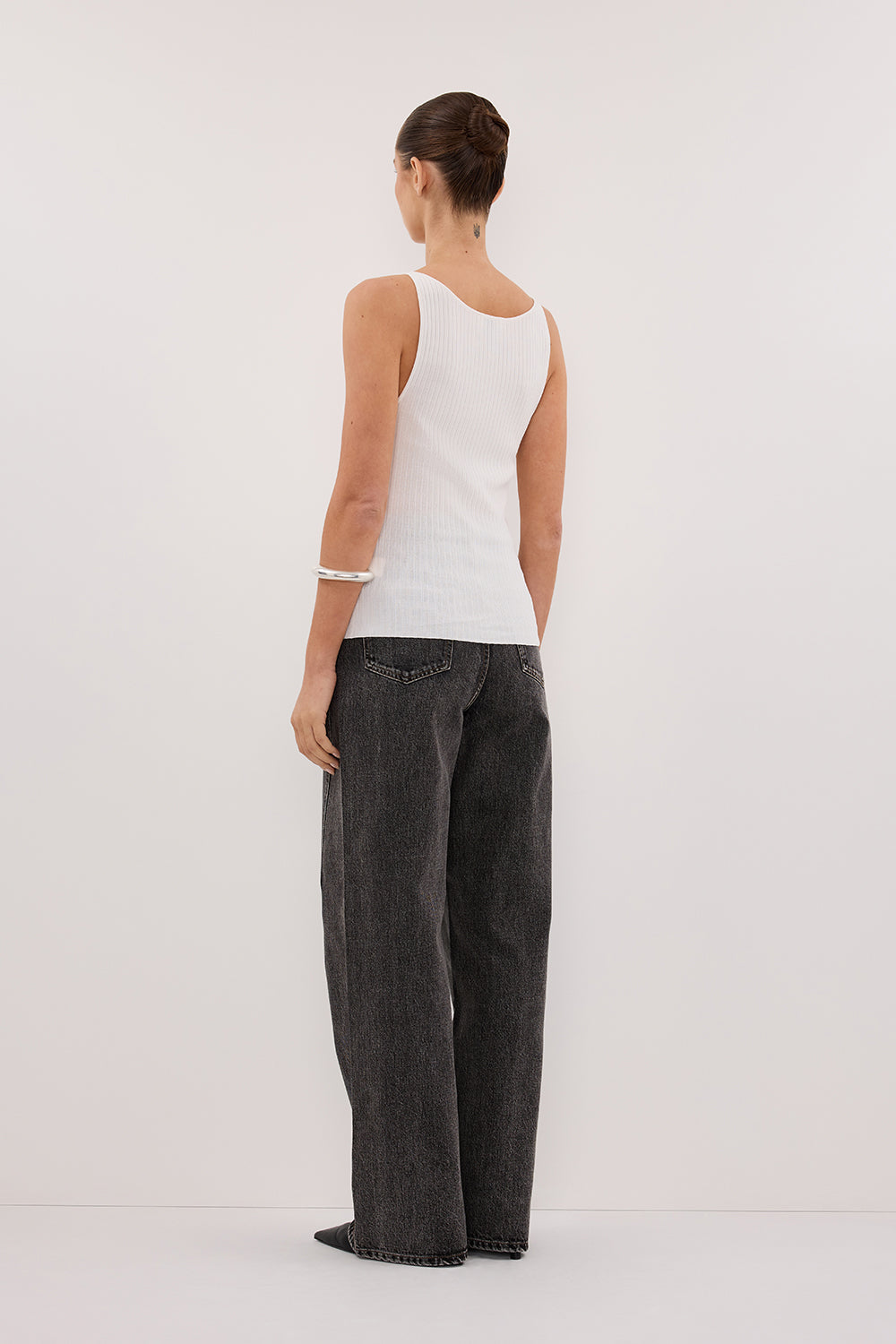 JOY OFF WHITE TWIST KNIT TANK Clothing DISSH Boutiques 