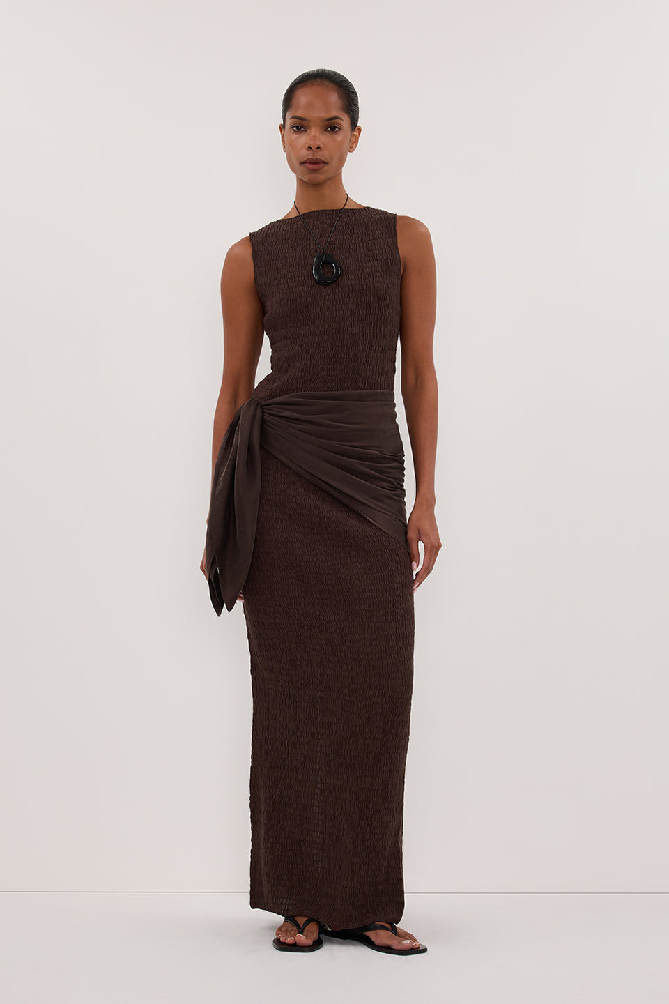 MELISSA CHOCOLATE SLEEVELESS KNIT TOP Clothing DISSH Boutiques XS CHOCOLATE 