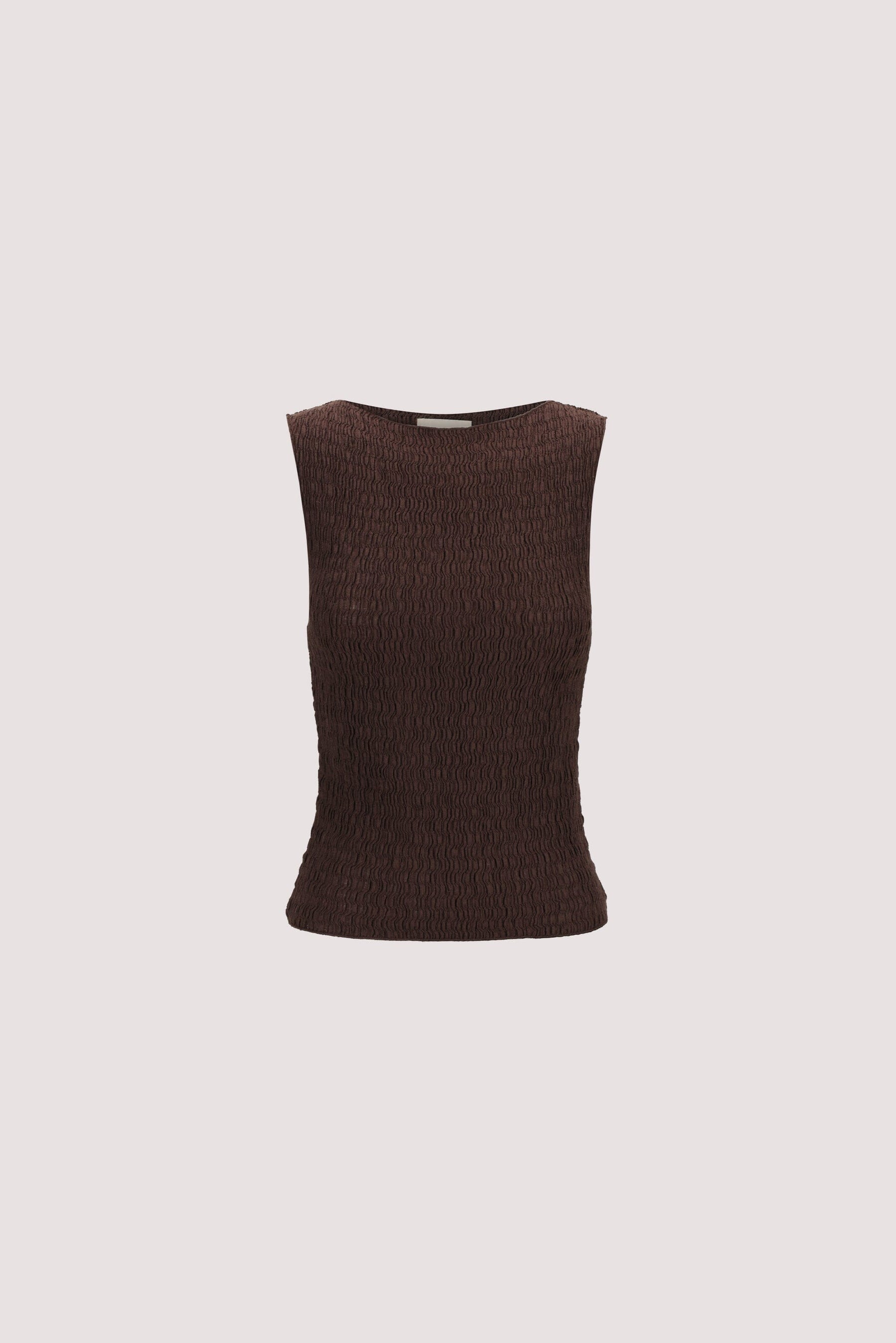 MELISSA CHOCOLATE SLEEVELESS KNIT TOP Clothing DISSH Boutiques 