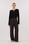 MONACO BLACK LONG SLEEVE CARDIGAN