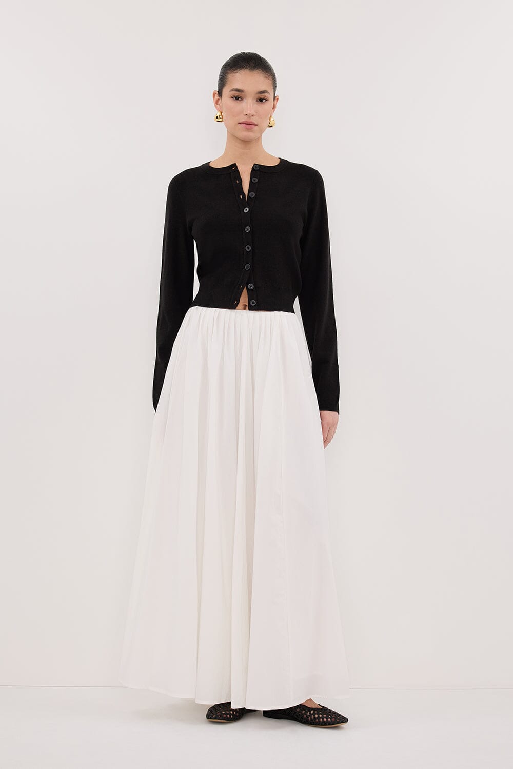 MONACO BLACK LONG SLEEVE CARDIGAN Clothing DISSH Boutiques 