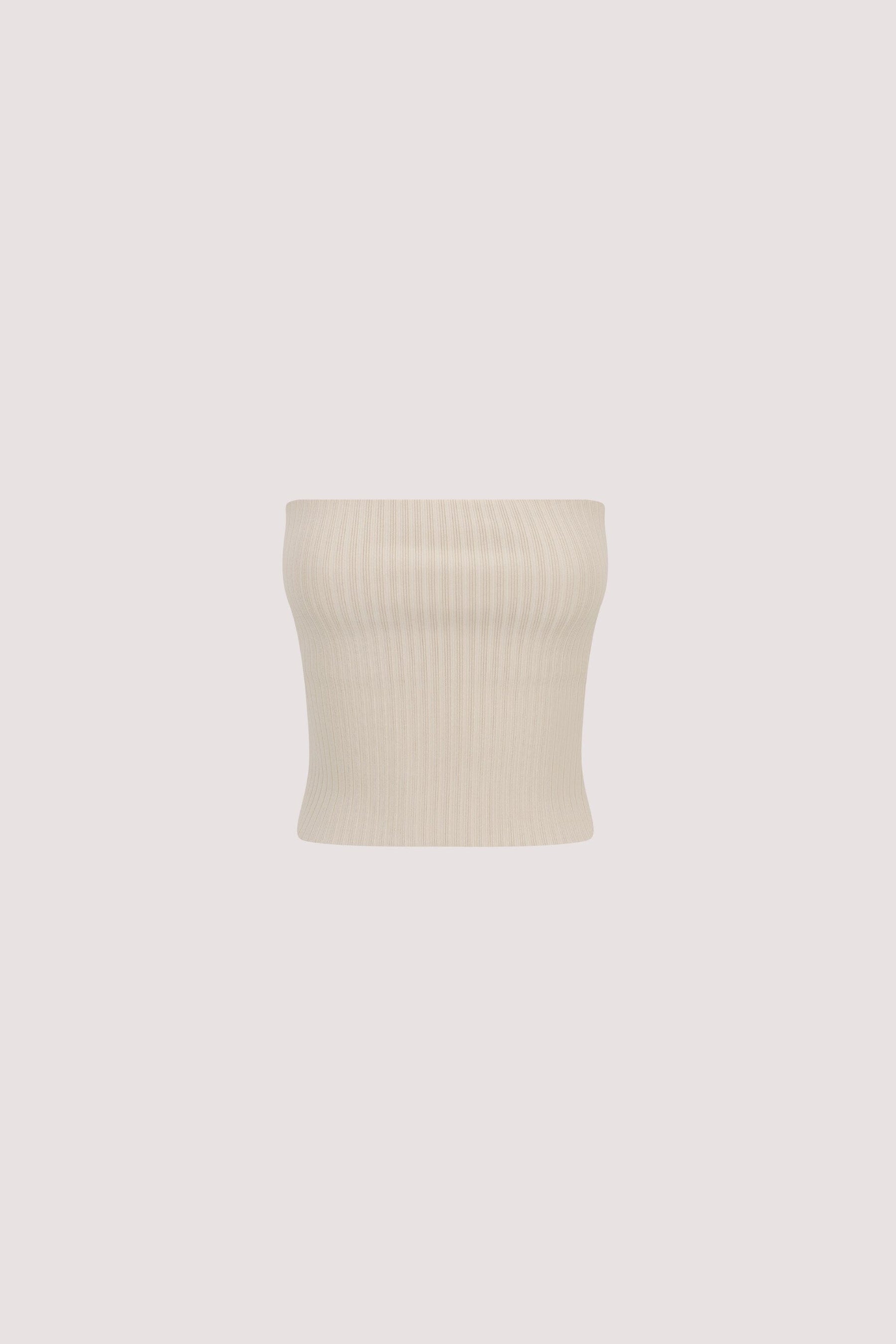 LIMA BONE STRAPLESS BANDEAU KNIT TOP Clothing DISSH Boutiques 
