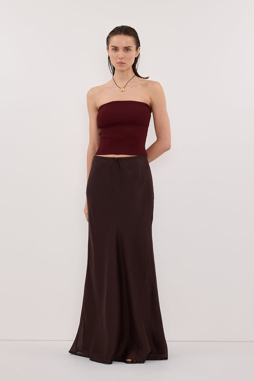 LIMA SAHARA STRAPLESS BANDEAU KNIT TOP Clothing DISSH Boutiques XS SAHARA RED 