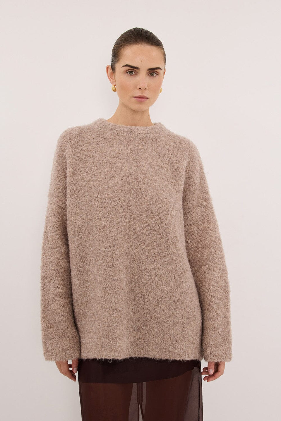 BILLIE OAT TEXTURED KNIT JUMPER Clothing DISSH Boutiques 