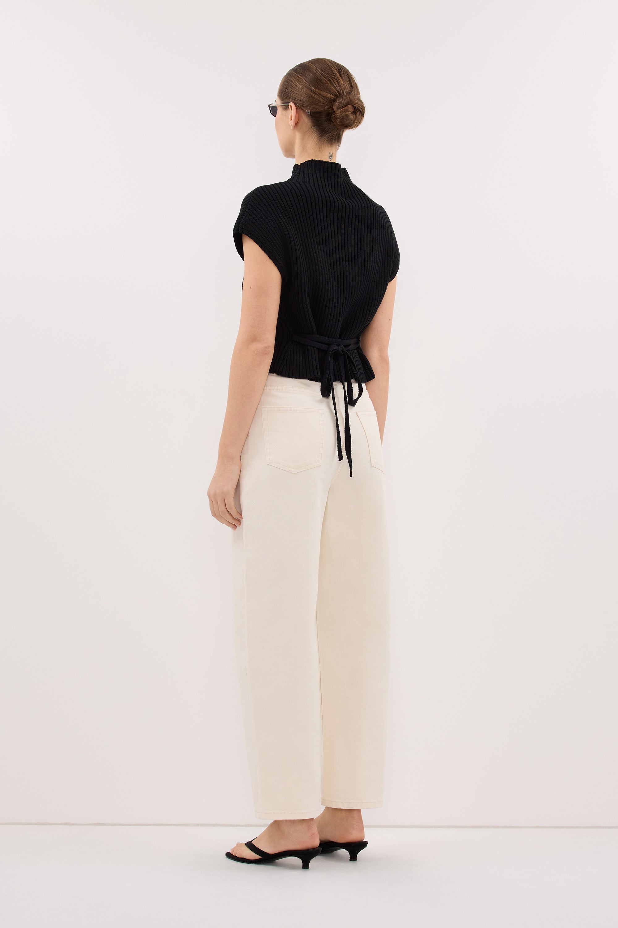 DELLA BLACK KNIT TOP