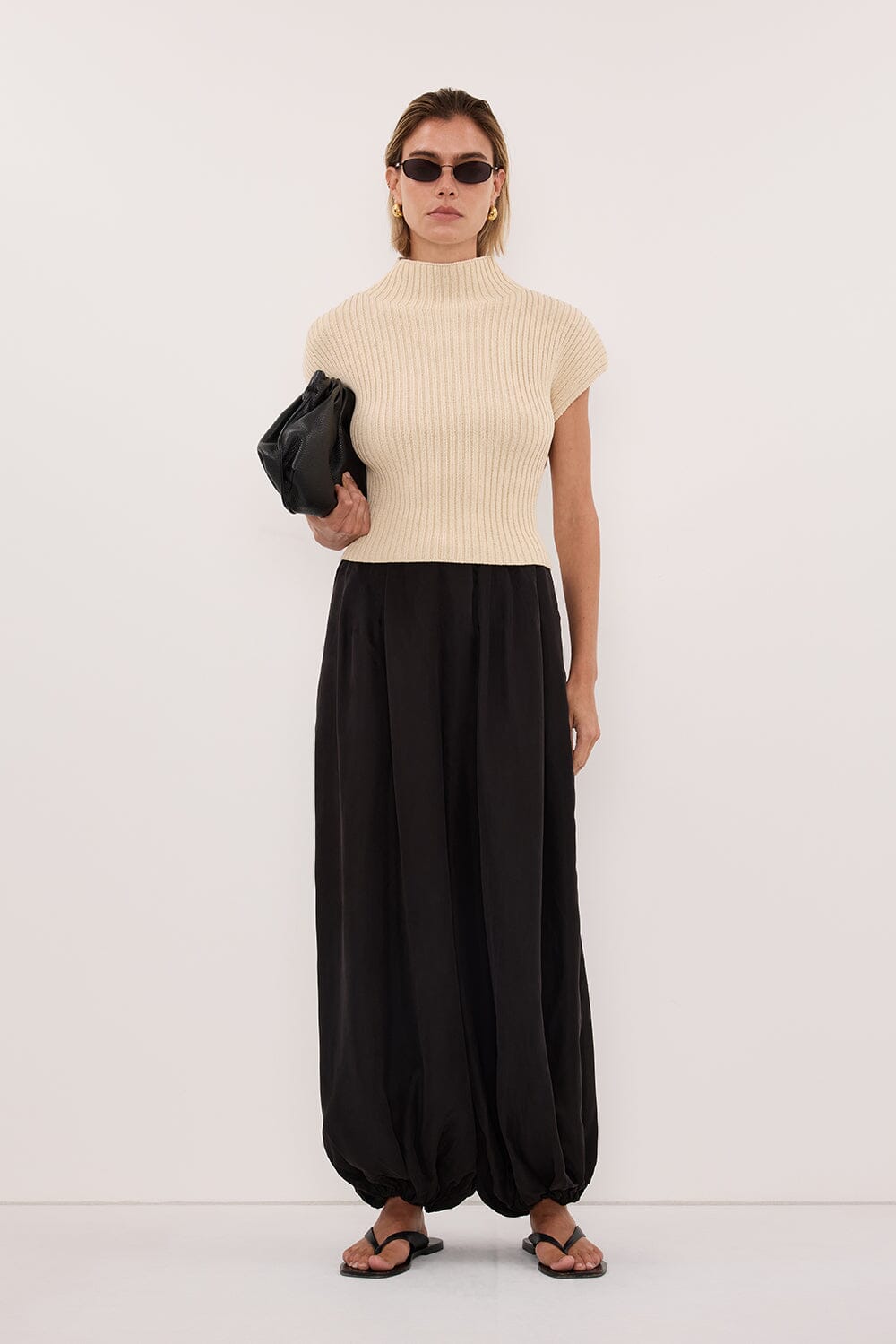 DELLA NATURAL KNIT TOP Clothing DISSH Boutiques 