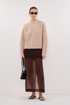 JOLIE OAT CABLE KNIT SWEATER