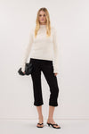 ANGEL CREAM RAGLAN FUNNEL NECK TOP