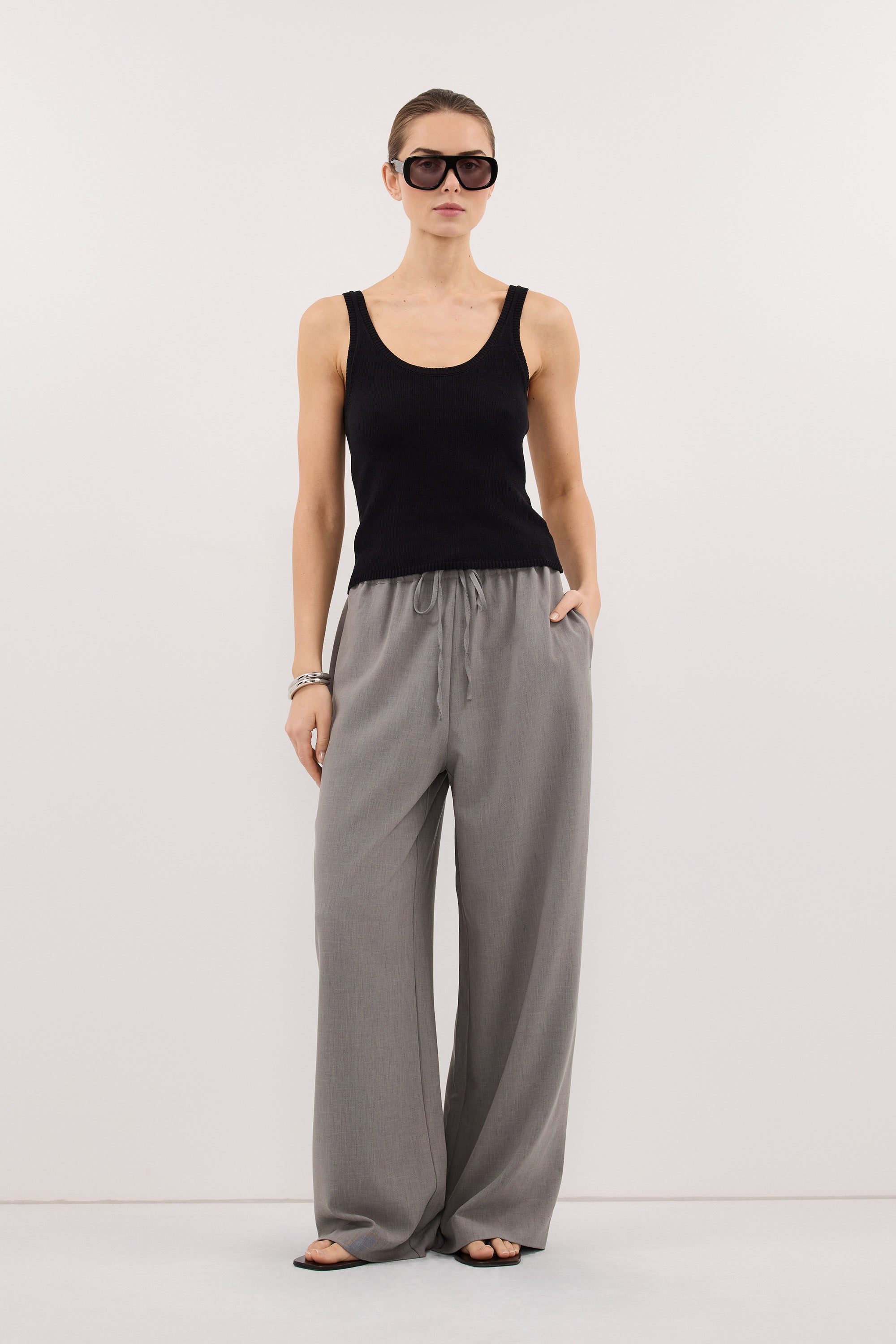BRIGETTE BLACK KNIT TANK