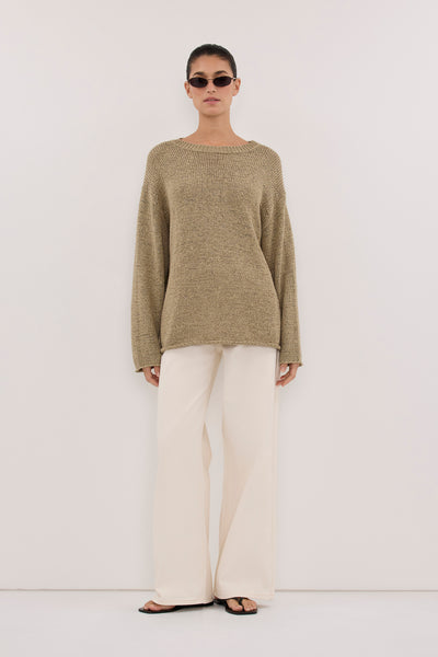 Aude wearing MIREYA ELM TEXTURED KNIT JUMPER
