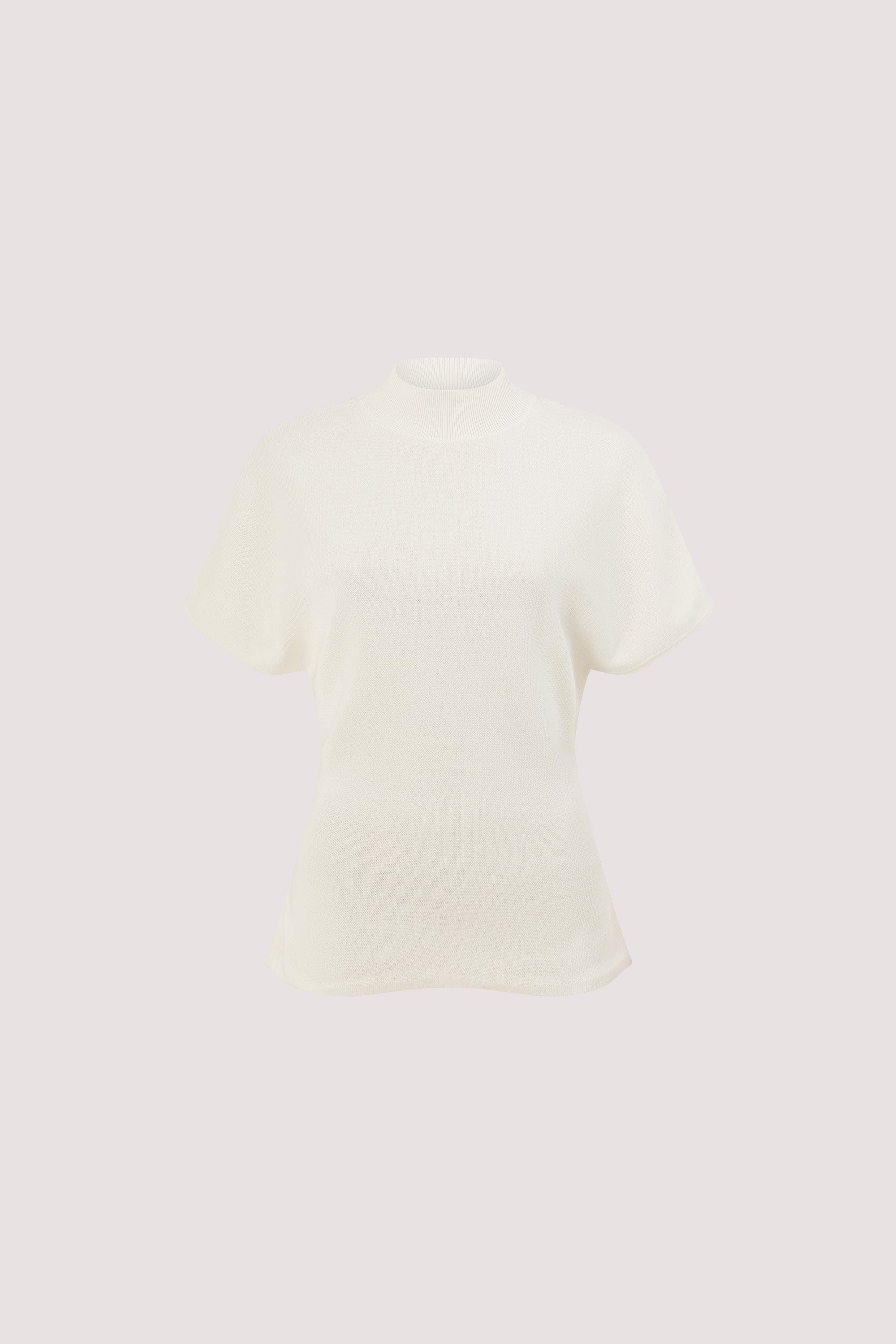 DIANA OFF WHITE FUNNEL NECK TOP