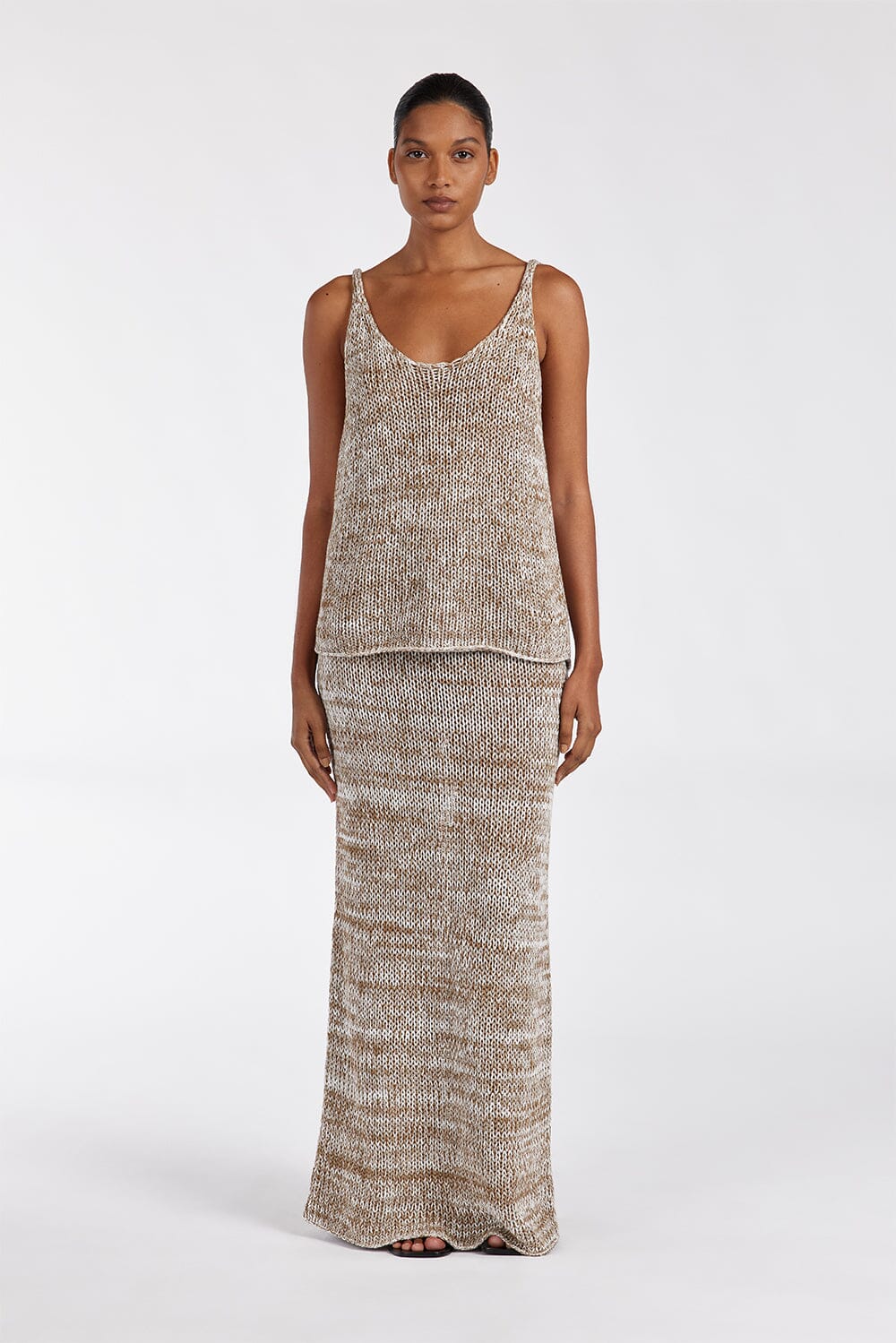 HEIDI TAN MARLE MIDI SKIRT Clothing DISSH Boutiques M/L TAN 