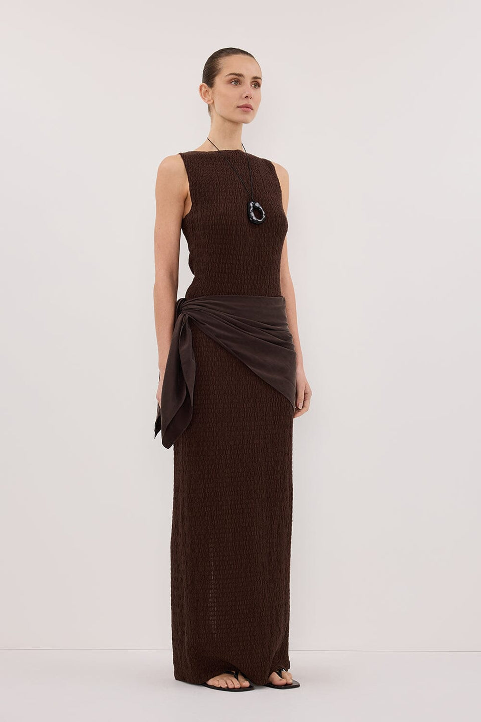 MELISSA CHOCOLATE MIDI SKIRT Clothing DISSH Boutiques 