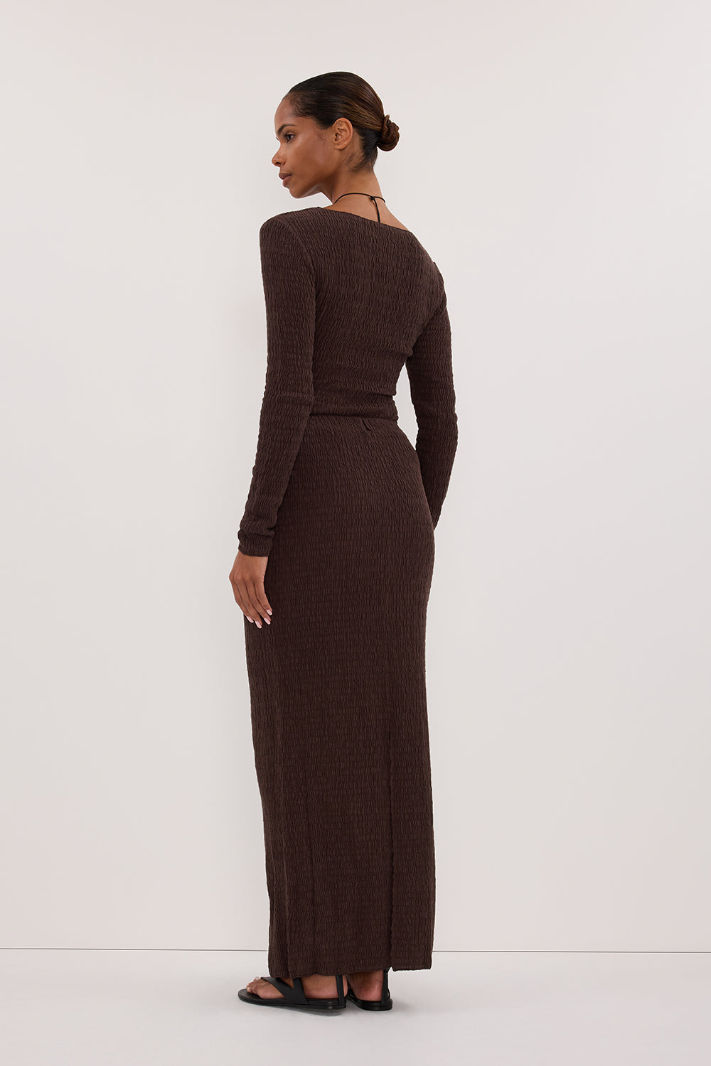 MELISSA CHOCOLATE MIDI SKIRT Clothing DISSH Boutiques 