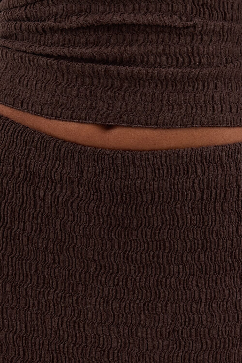 MELISSA CHOCOLATE MIDI SKIRT Clothing DISSH Boutiques 