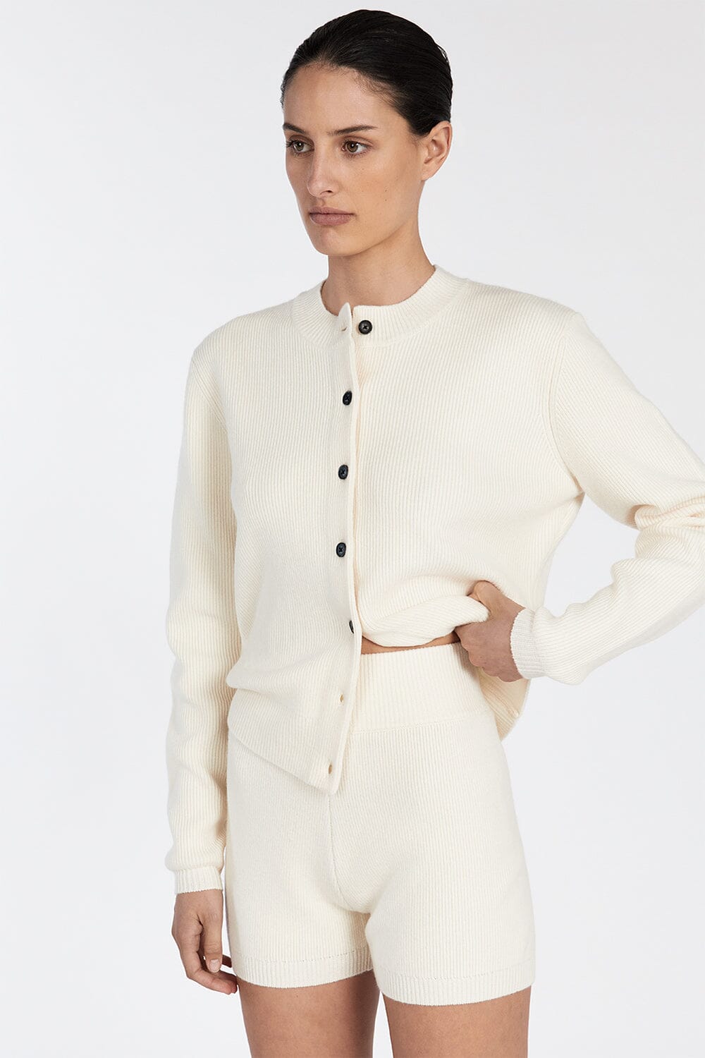 AXEL CREAM CASHMERE BLEND BOXER SHORT Clothing DISSH Boutiques 