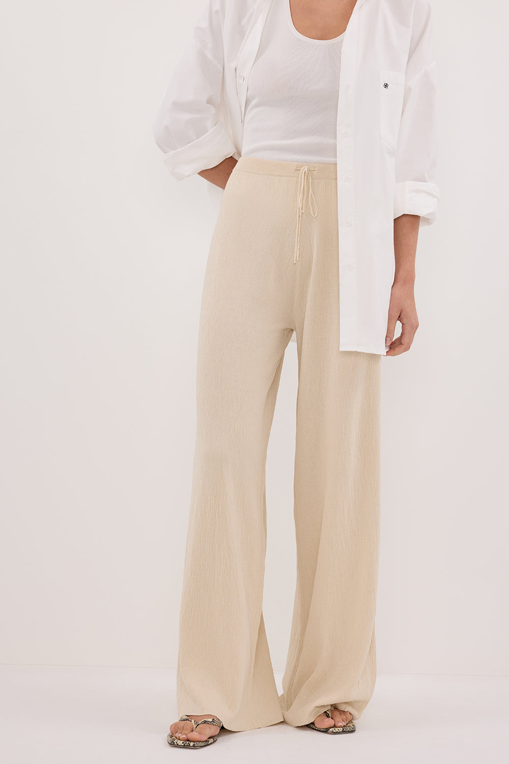 ALIAS NATURAL TEXTURED KNIT PANT Clothing DISSH Boutiques 