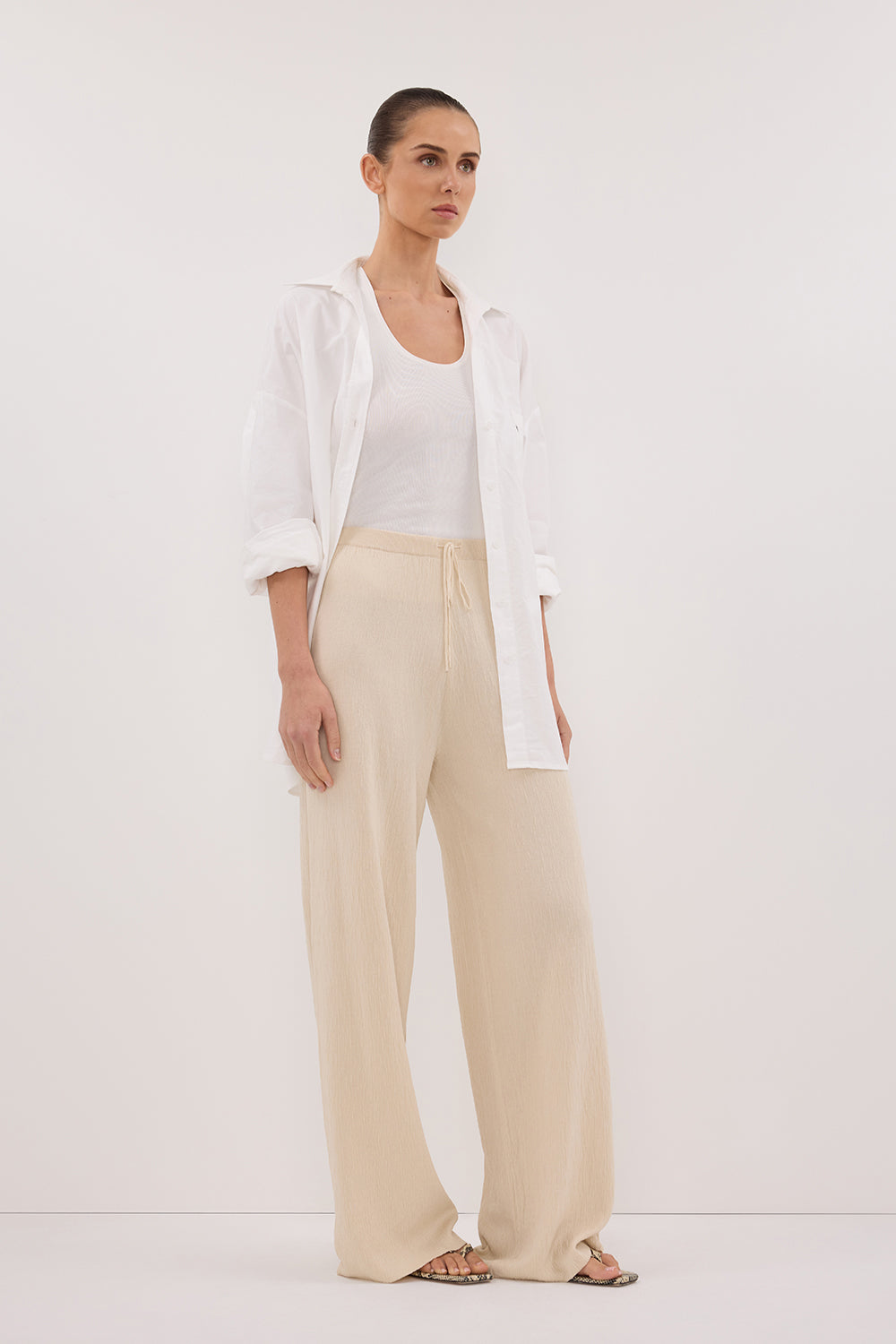 ALIAS NATURAL TEXTURED KNIT PANT Clothing DISSH Boutiques 