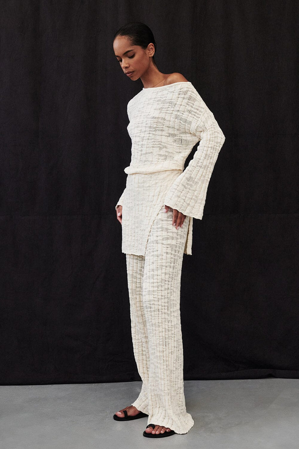 CIA NATURAL KNIT PANT Clothing DISSH Boutiques XXS NATURAL 