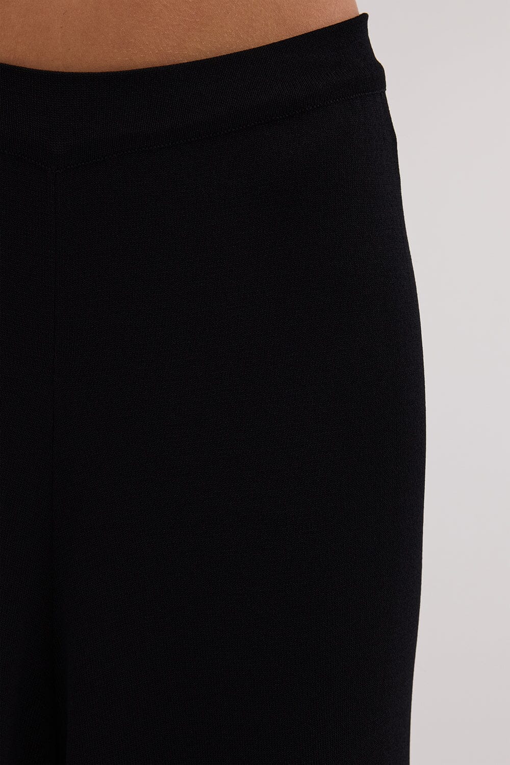 RAY BLACK WIDE LEG KNIT PANT Clothing DISSH Boutiques 