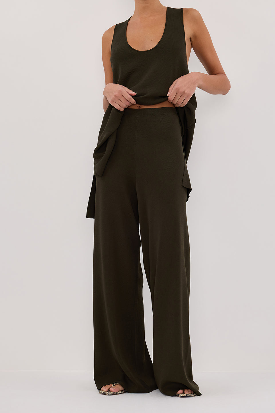 RAY FOREST WIDE LEG KNIT PANT Clothing DISSH Boutiques 