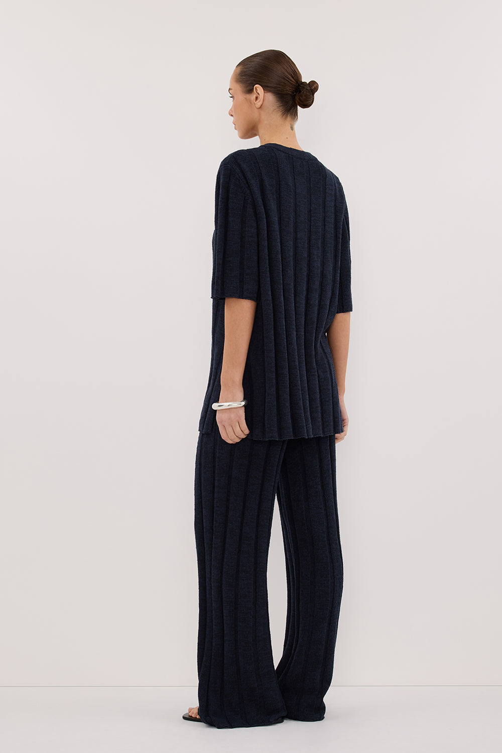 JAZZ INDIGO WIDE LEG KNIT PANT Clothing DISSH Boutiques 