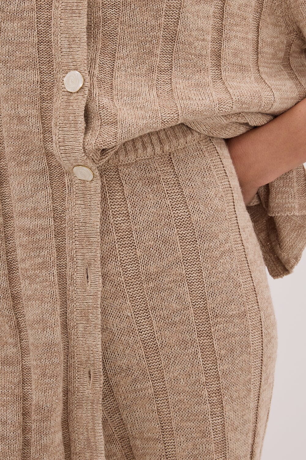 JAZZ NATURAL WIDE LEG KNIT PANT Clothing DISSH Boutiques 