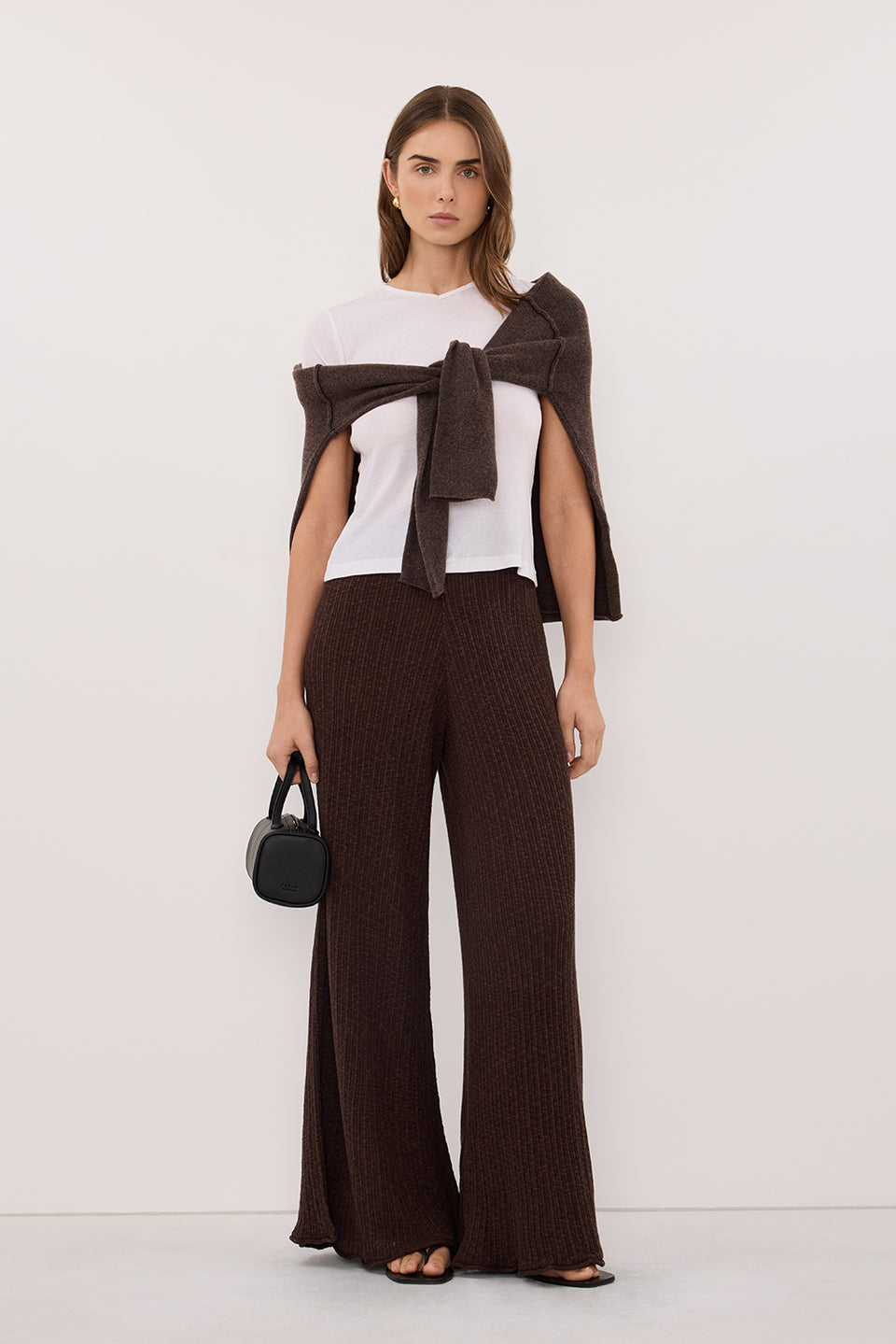 MAX CHOC WIDE LEG KNIT PANT