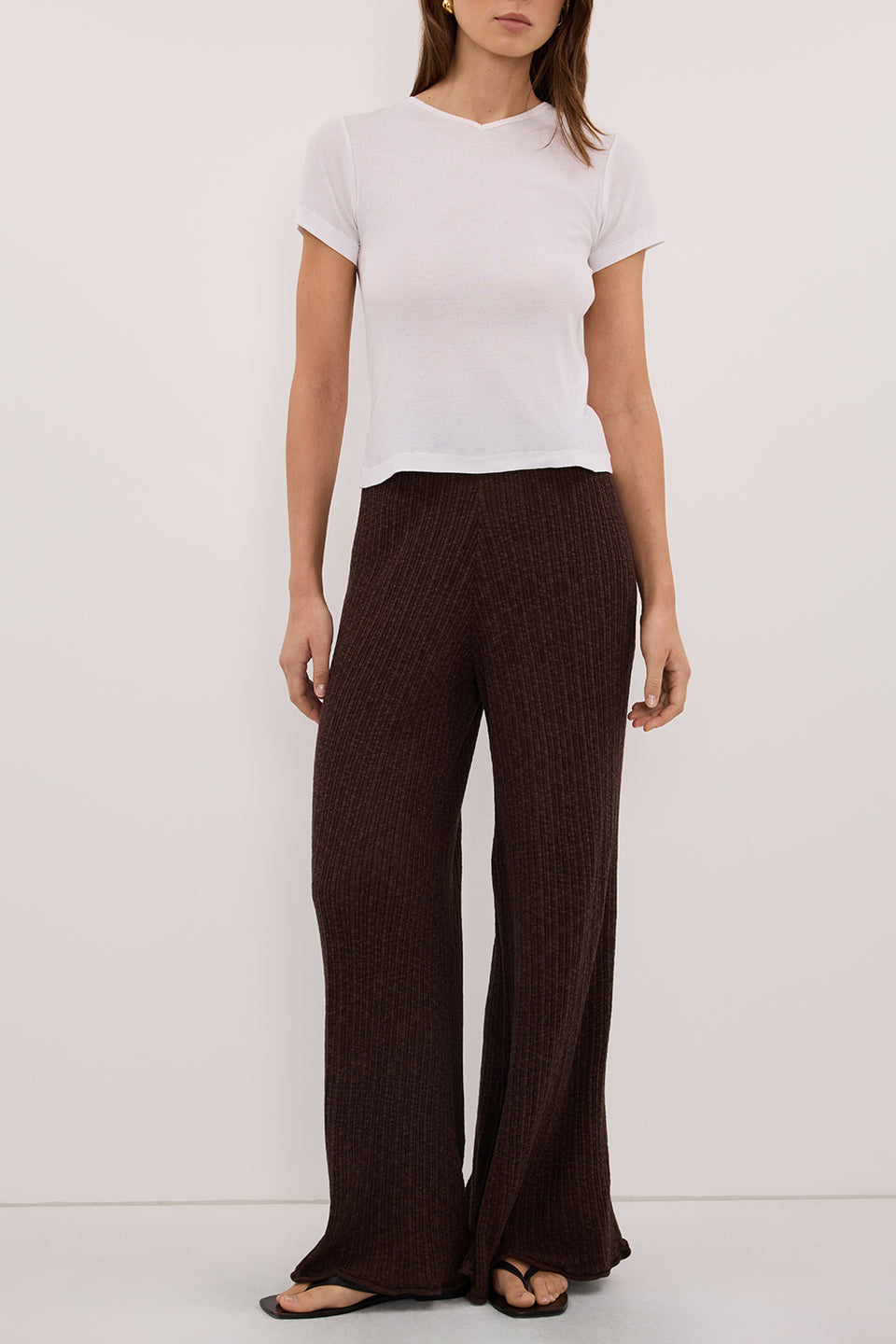 MAX CHOC WIDE LEG KNIT PANT
