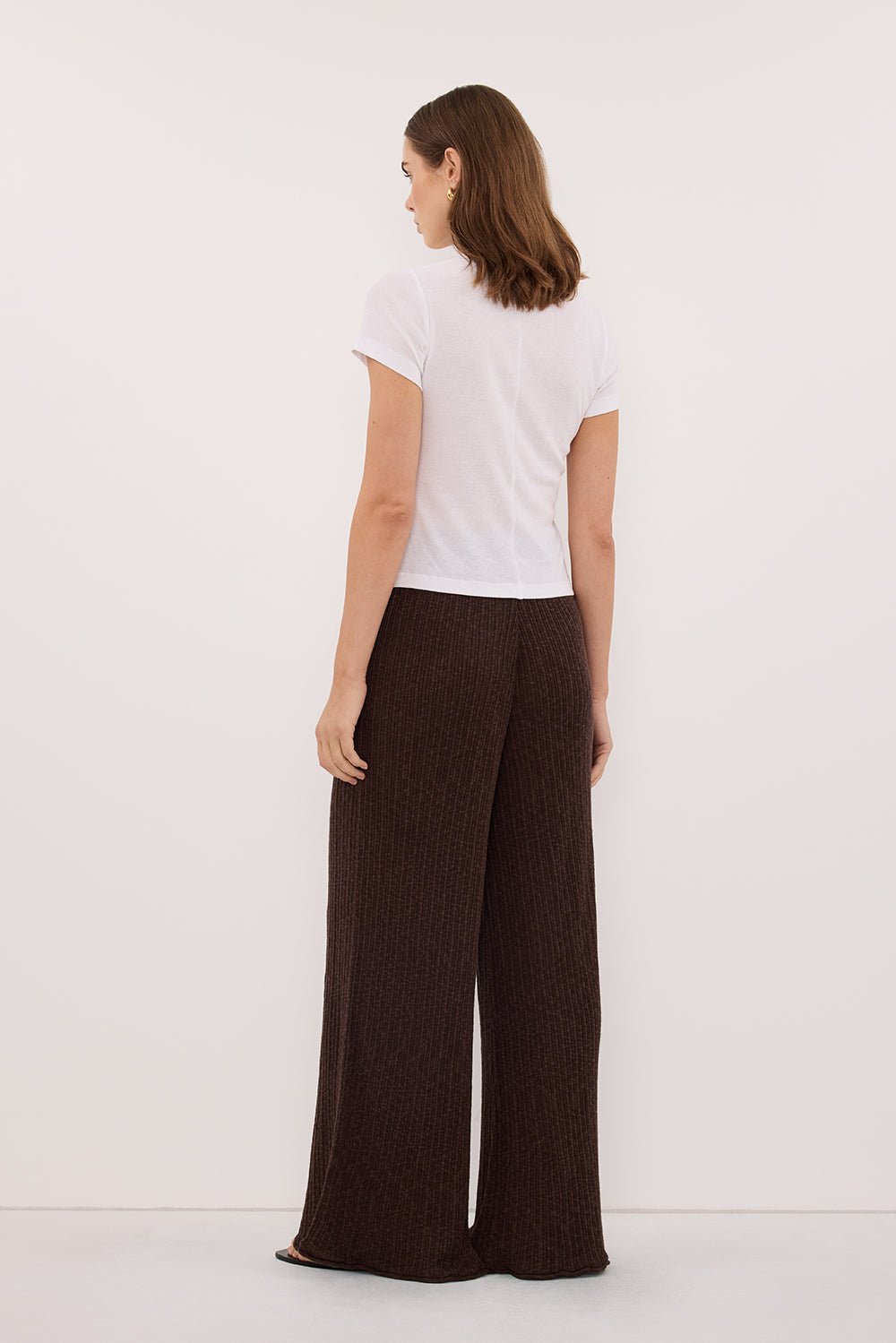 MAX CHOC WIDE LEG KNIT PANT