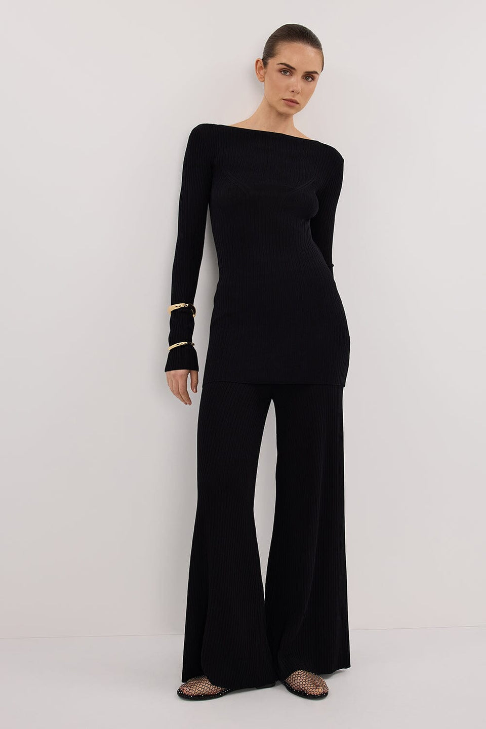 JOY BLACK KNIT PANT Clothing DISSH Boutiques XS BLACK 